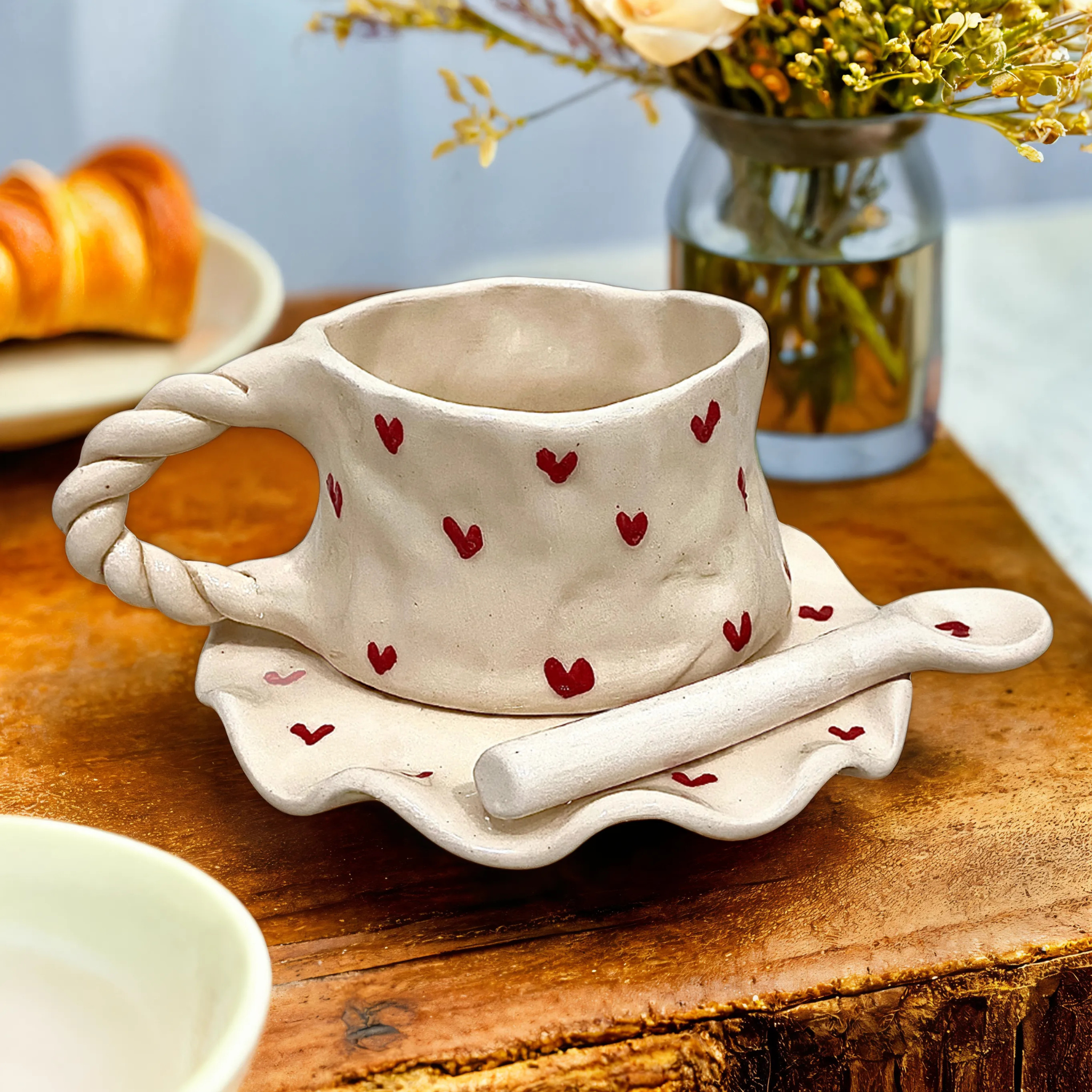 Mug Romantique en Céramique | Parfait pour Cadeaux | Fiolla Home