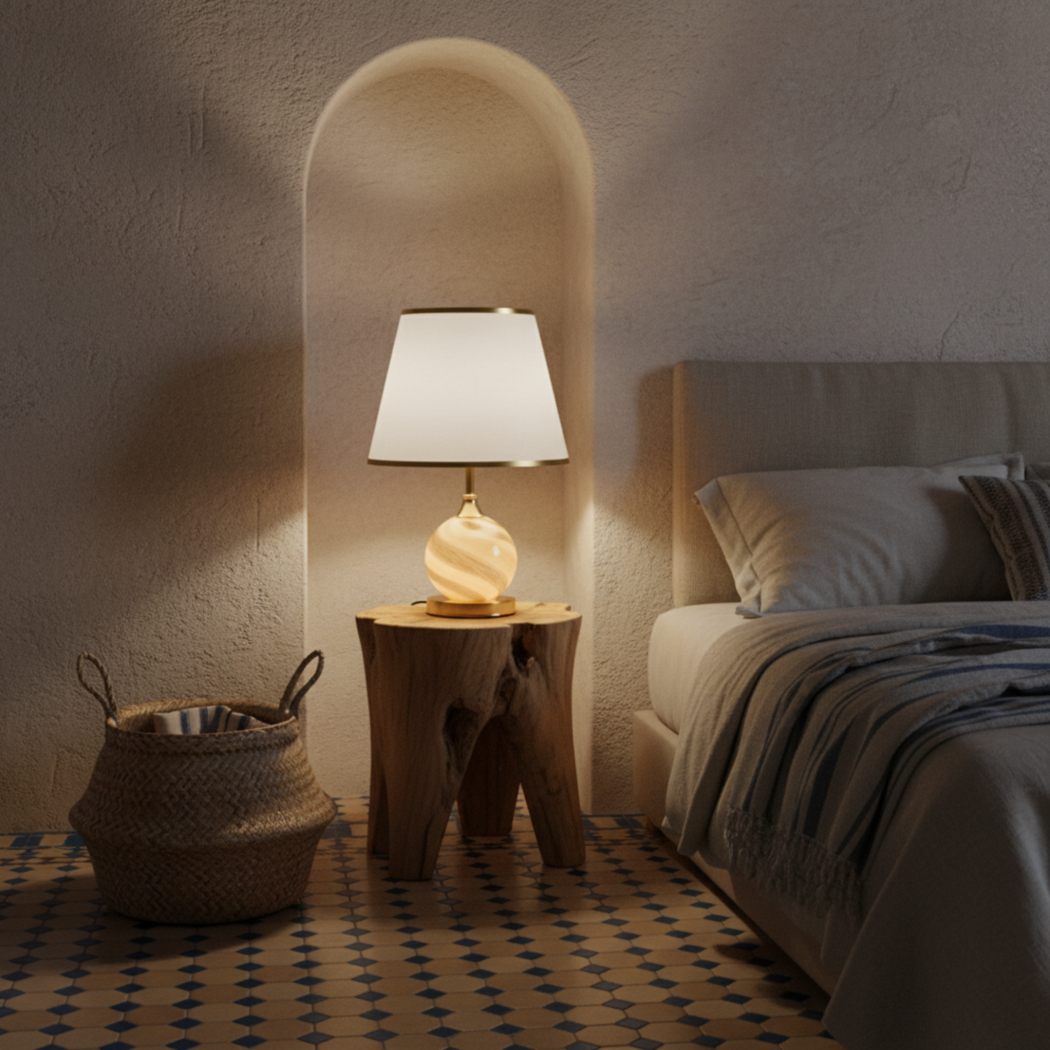 Lampe de Table "Noor" – Veilleuse Ambiance Méditerranéenne