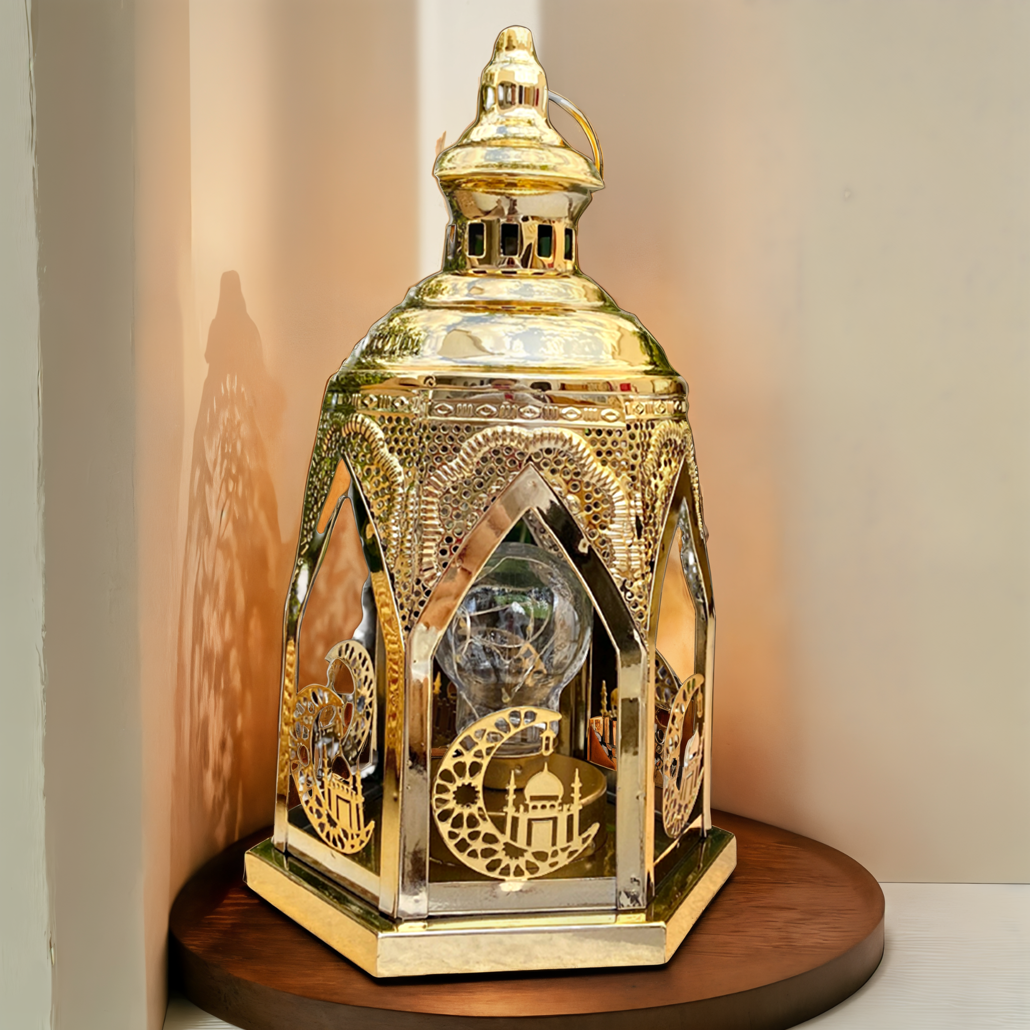 Lanterne Décorative Ramadan | Élégance Dorée LED | Fiolla Home
