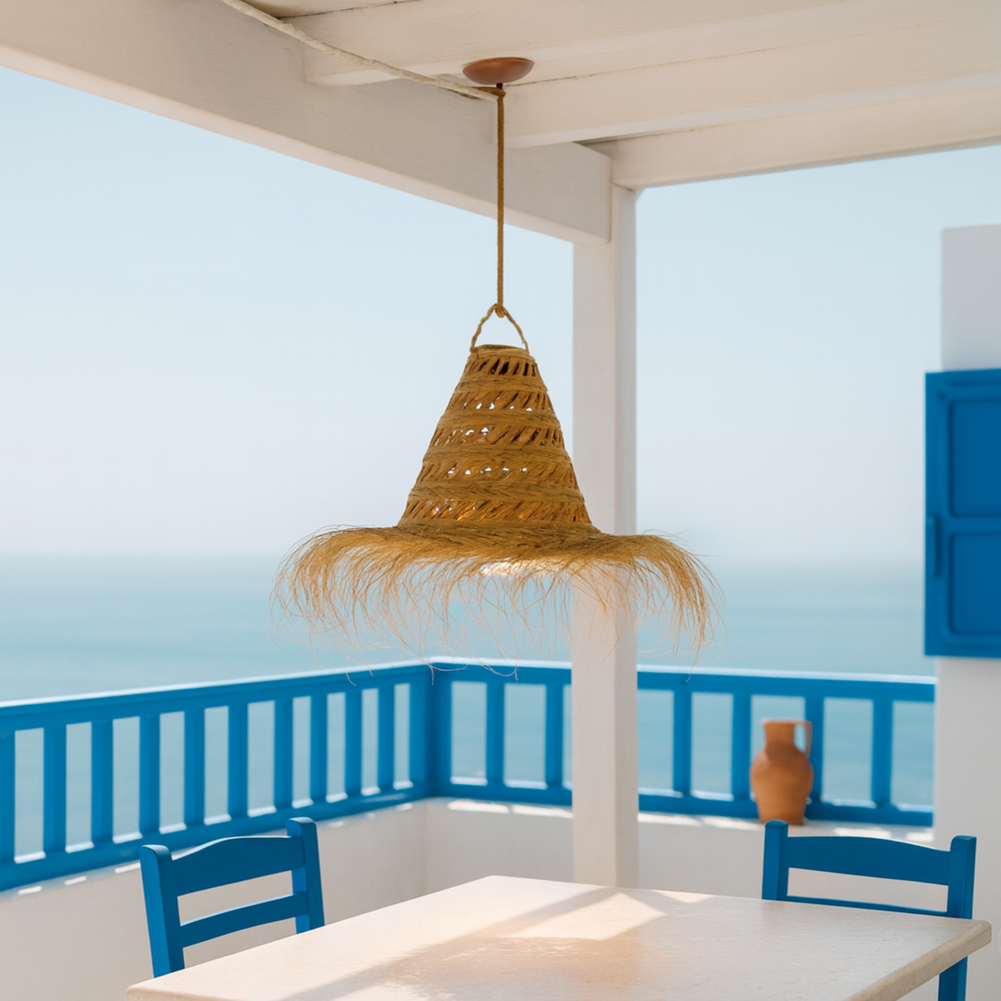 Suspension Halfa Tunisie | Luminaire artisanal bohème | Fiolla Home