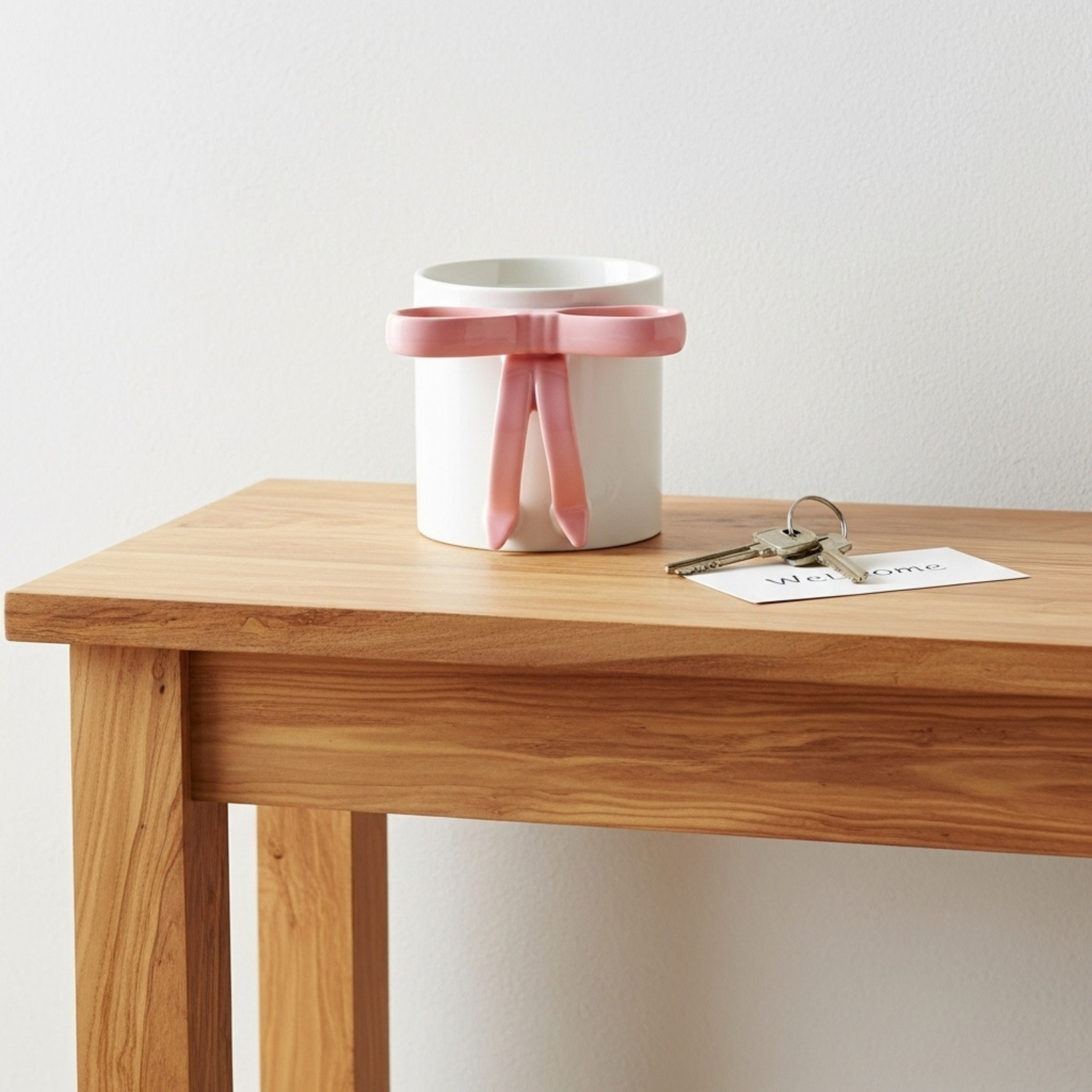 Mug nœud rose en céramique – Chic & cadeau | Tunisie