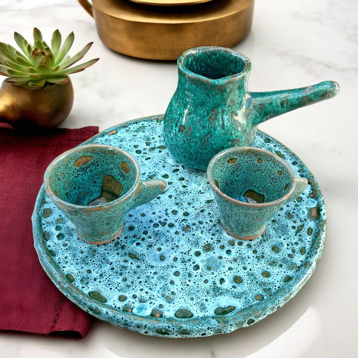 Coffret Thé/Café Artisanat | Cadeau Original et Élégant | Fiolla Home