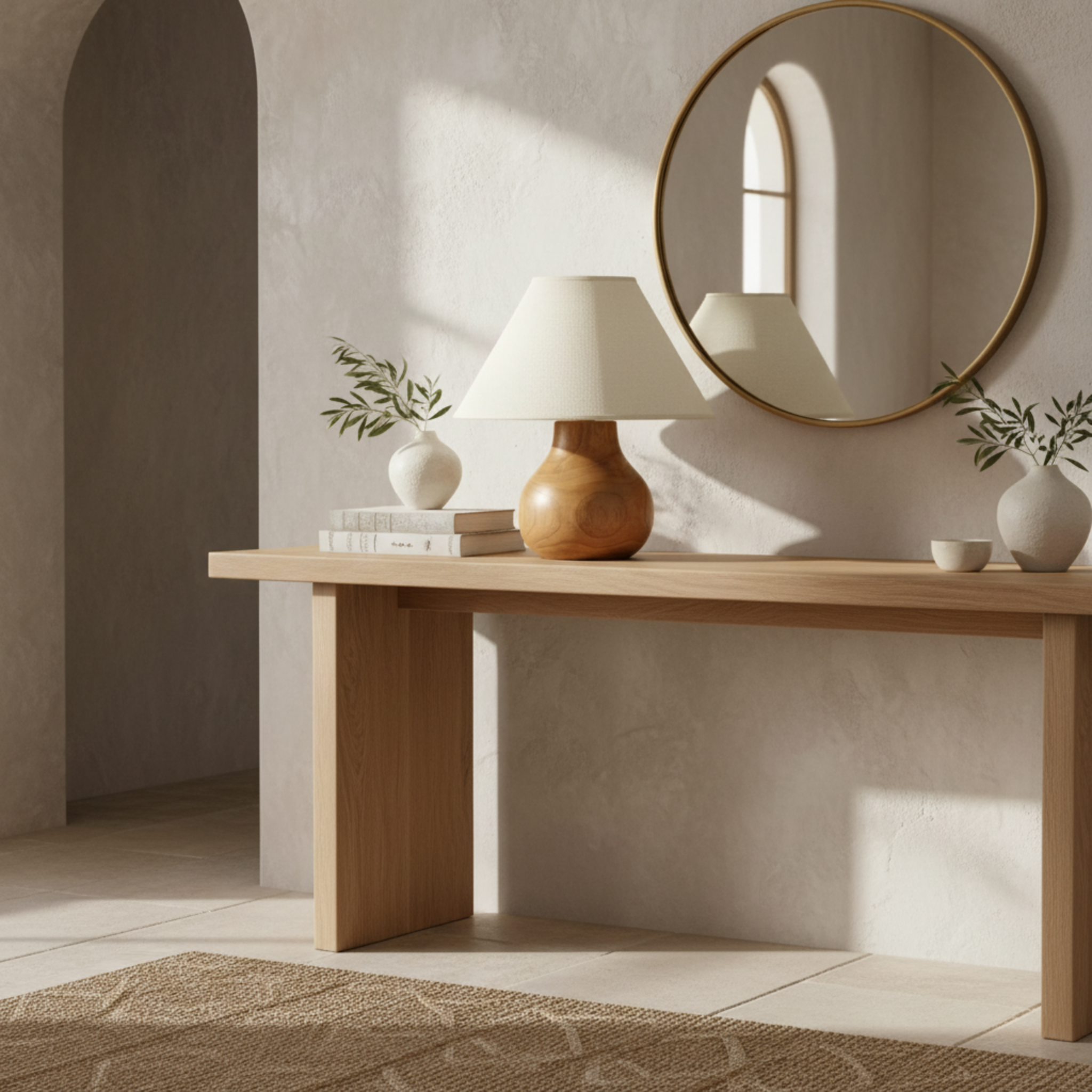 Lampe de Table en Bois Massif – Design Naturel & Élégance Artisanale