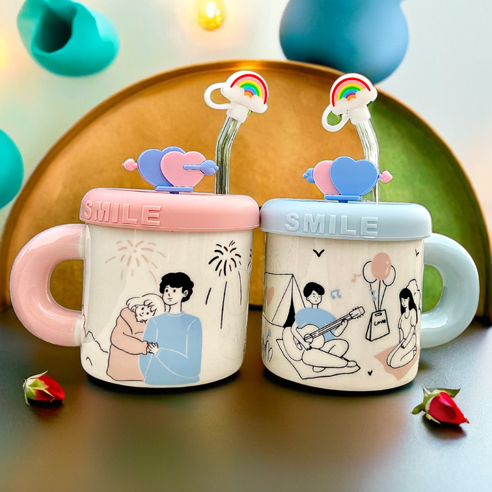 Set de Mugs Couple | Élégance et Tendresse | Fiolla Home