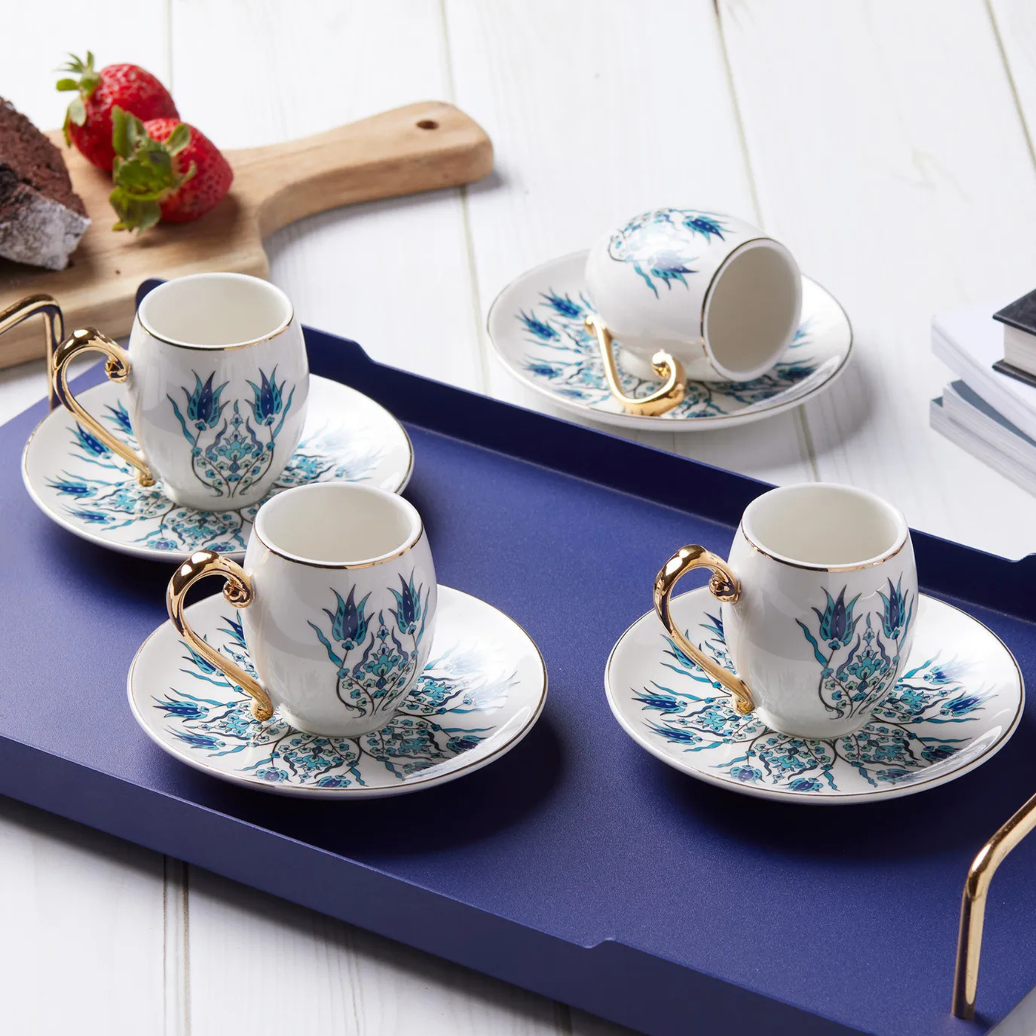 Service à Café Noir Ottoman | Élégance et Tradition | Fiolla Home