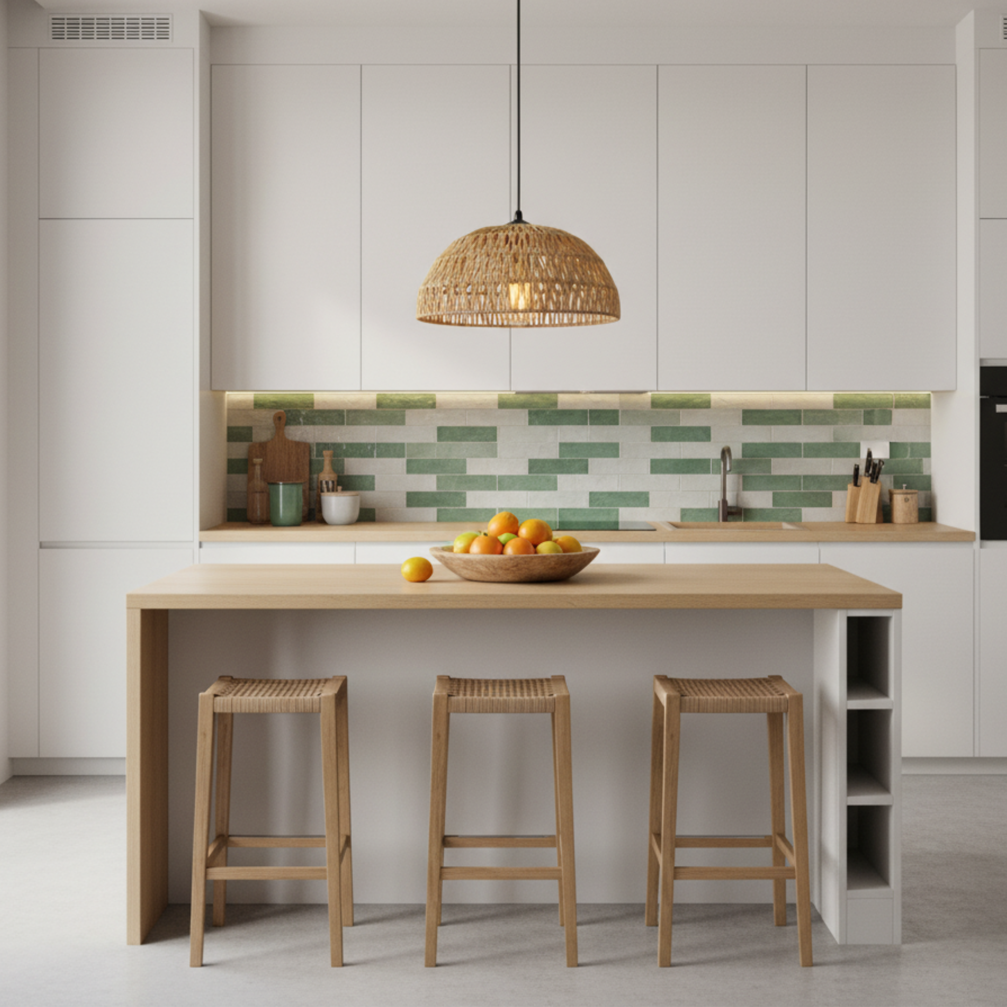 Suspension "Sama" en Jute Tressé – Luminaire Dôme Style Boho