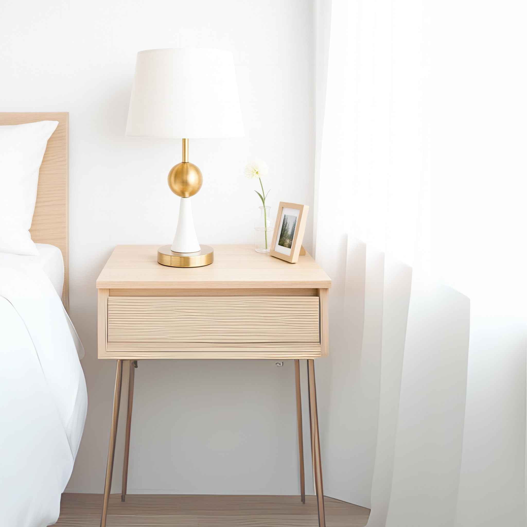 Veilleuse chambre à Coucher | Abat-jour Élégant | Fiolla Home
