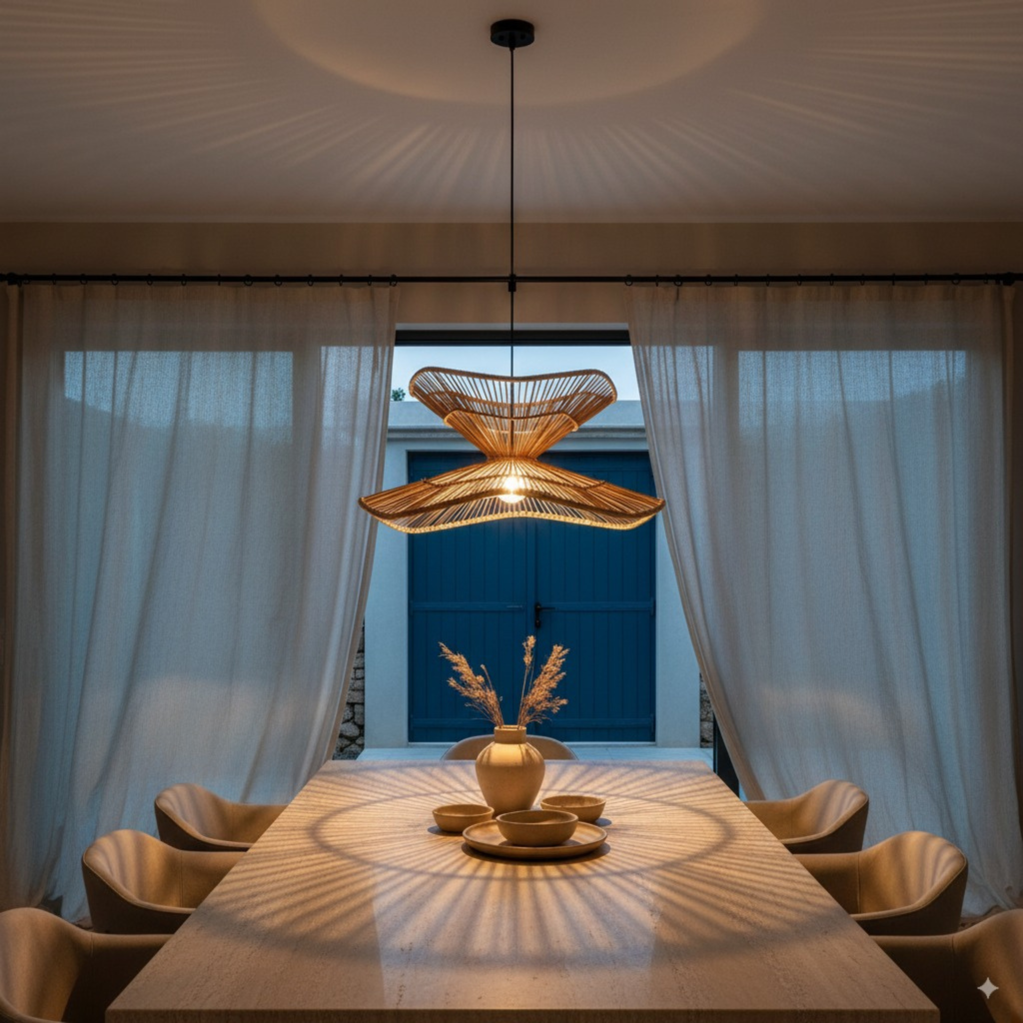 Lustre palmier Tunisie | Boho artisanal handmade | Fiolla Home