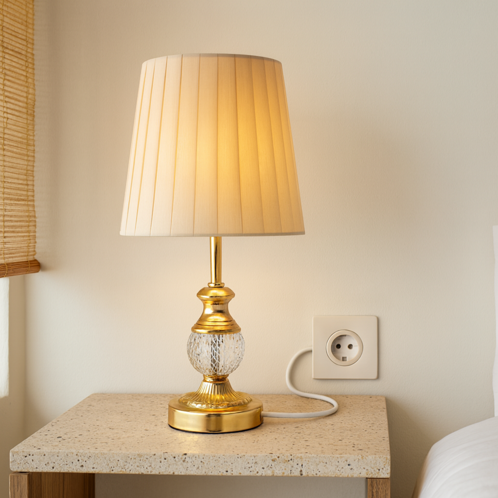 Veilleuse Style Antique Tunisie | Cristal & Laiton | Fiolla Home