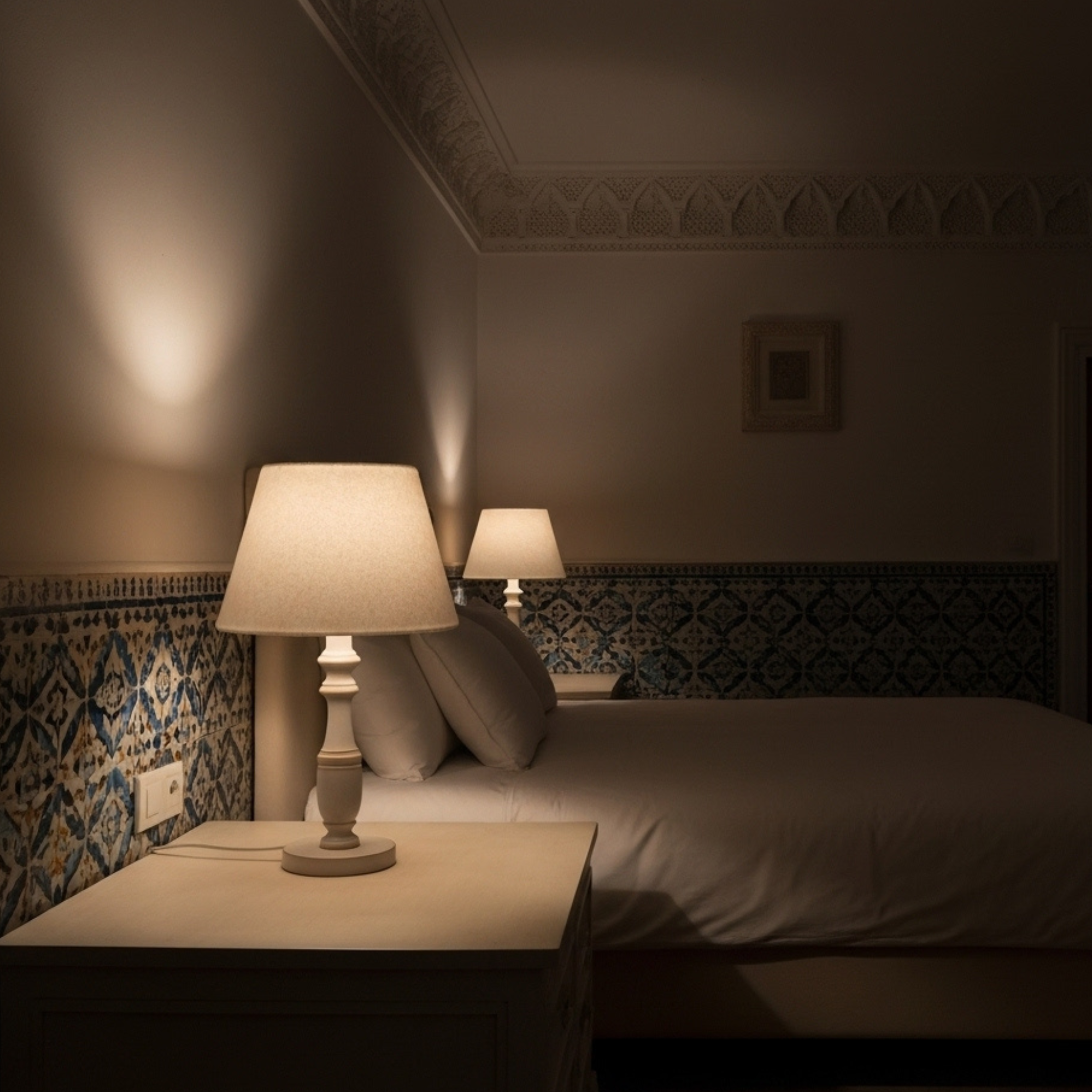 Lampe de Table Bouclette Blanche