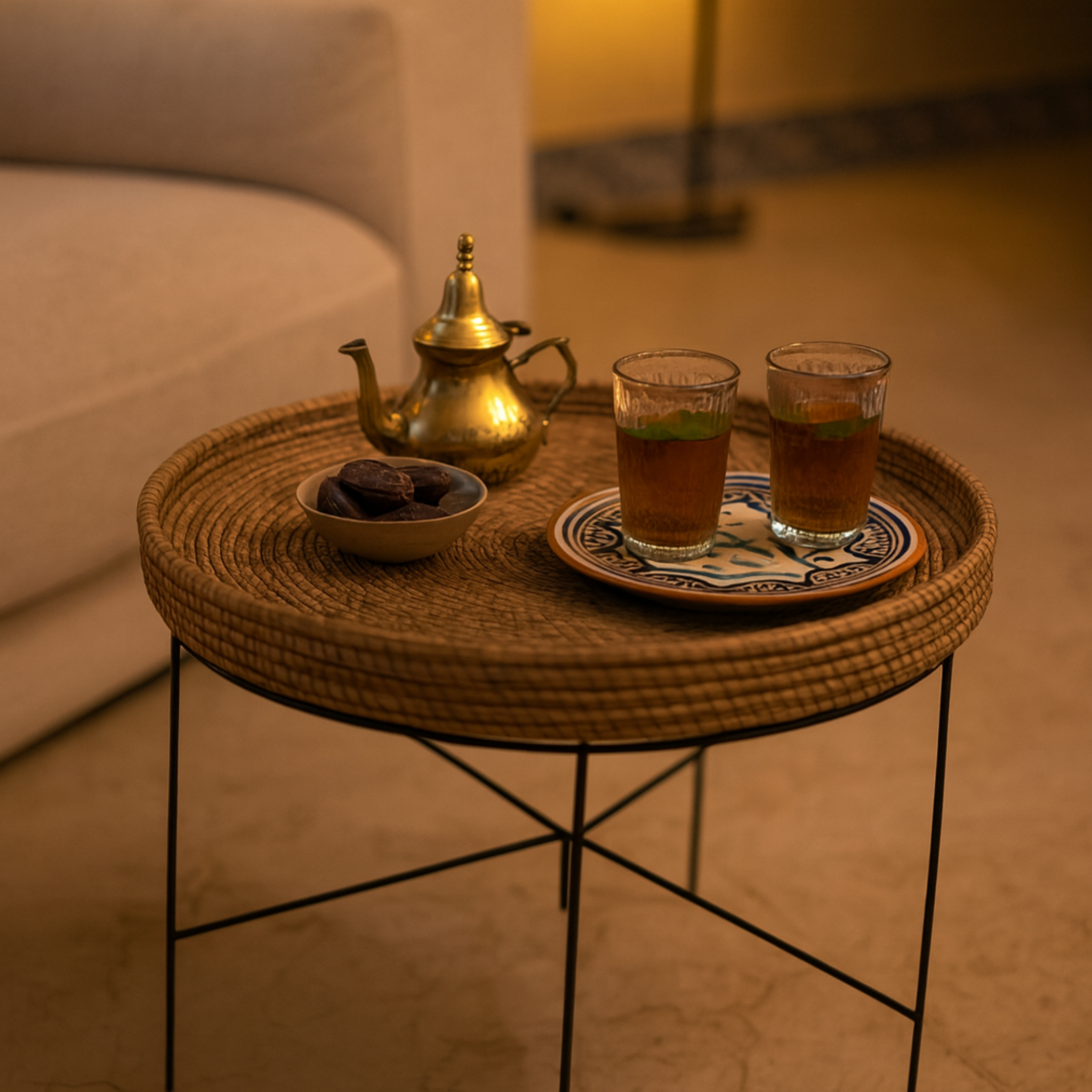 Table en Halfa Naturelle | Artisanat Tunisien | Fiolla Home