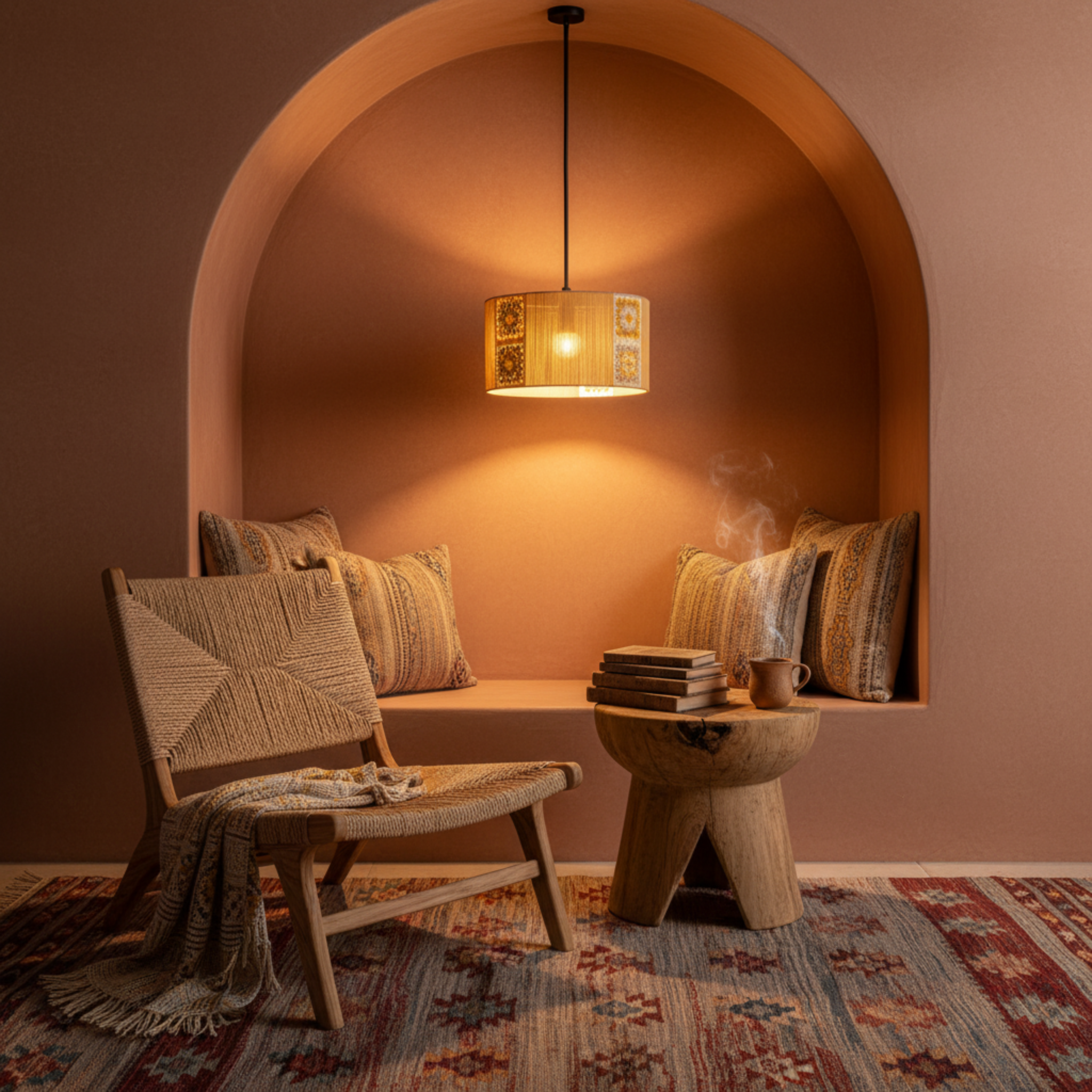 Suspension Macramé Jute Fait Main Tunisie | Design Artisanal Oriental