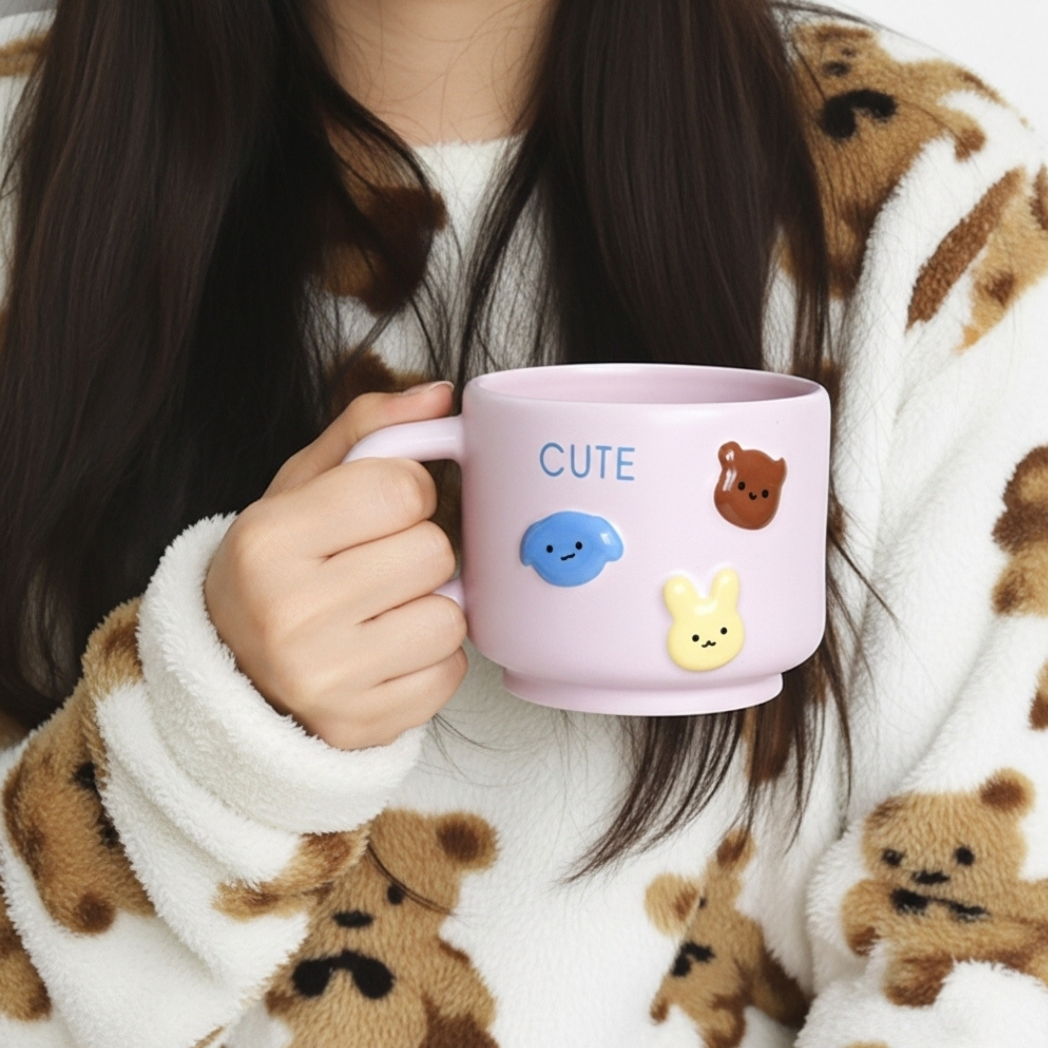 Mug céramique kawaii 3D – Animaux mignons | Fiolla Home