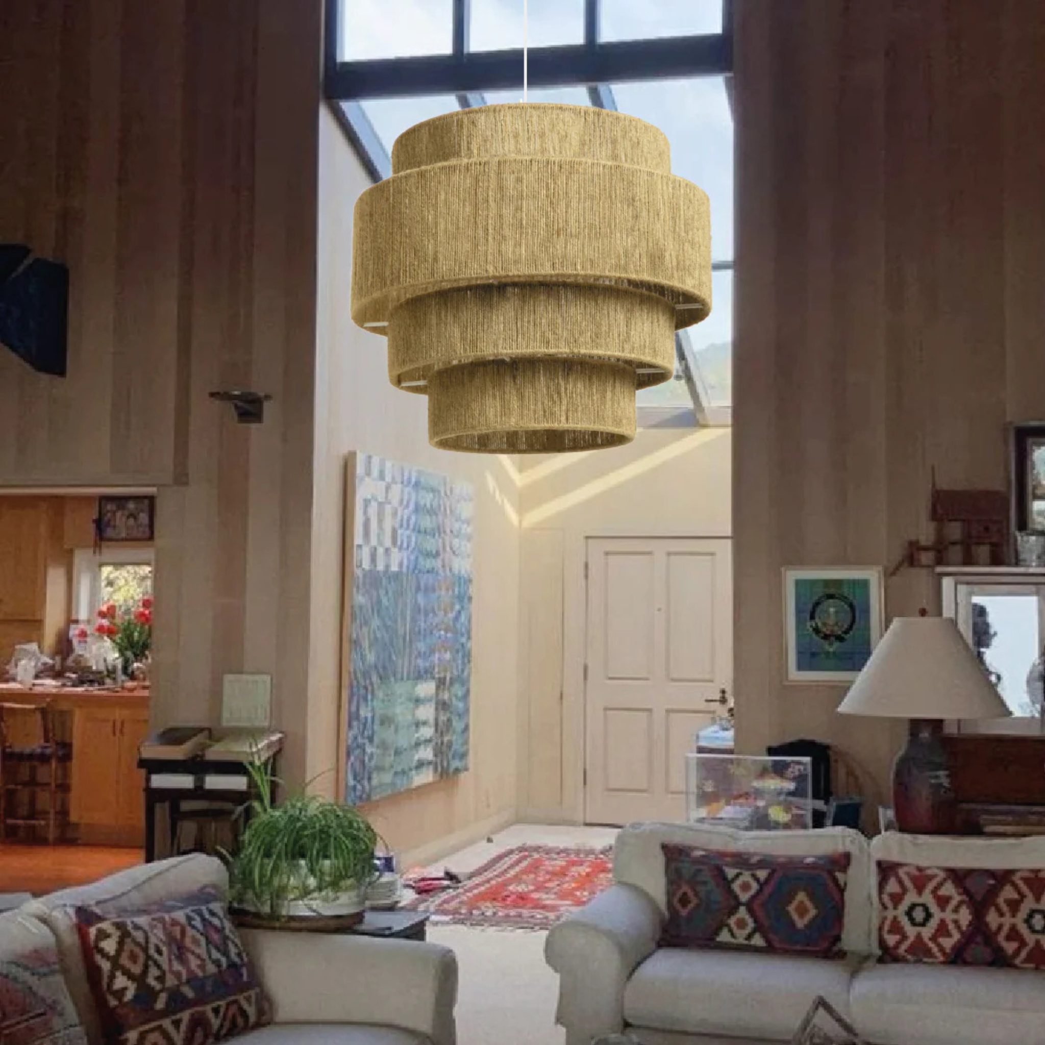 Suspension Jute Talia | Luminaire Bohème Naturel | Fiolla Home