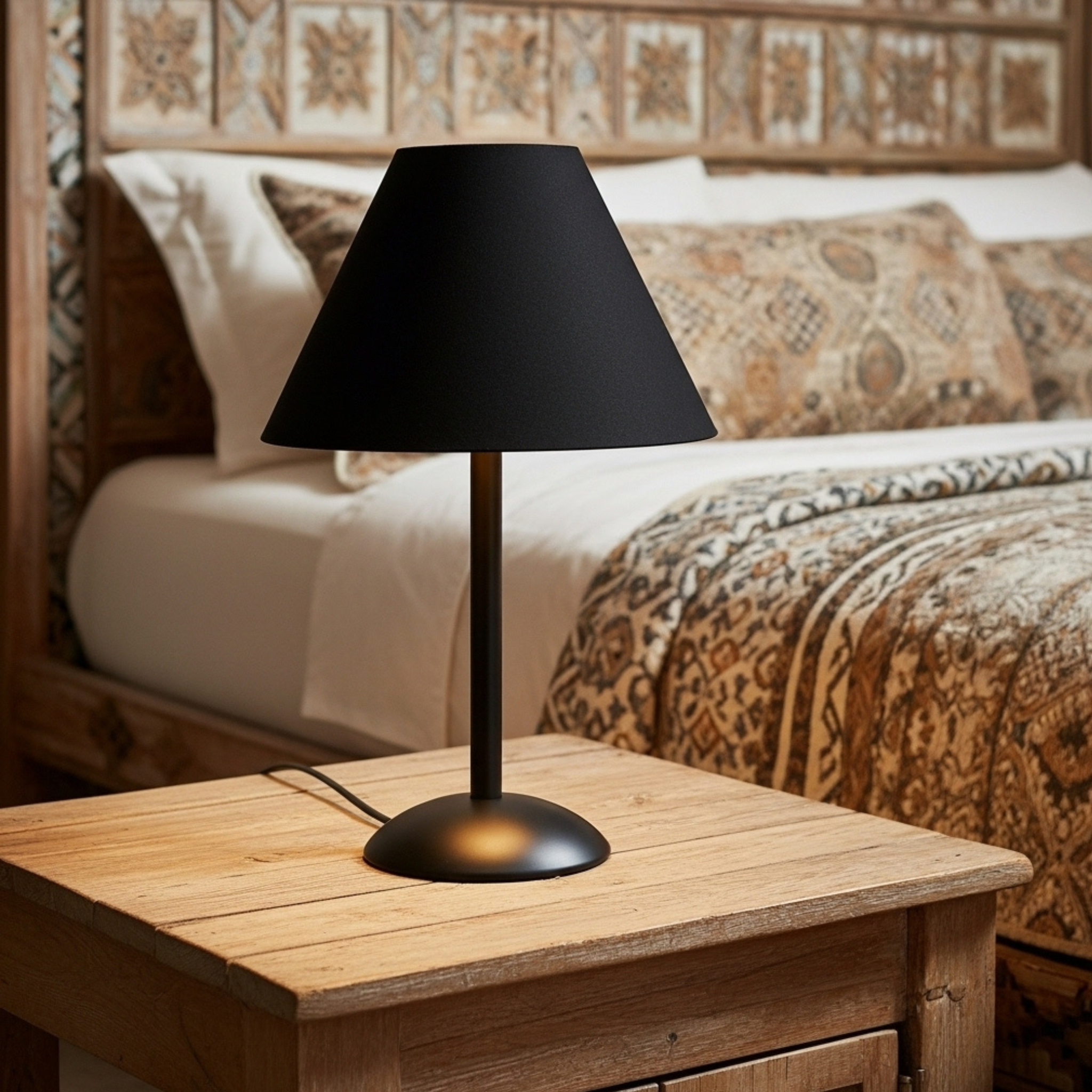 Lampe de table Noire Minimaliste