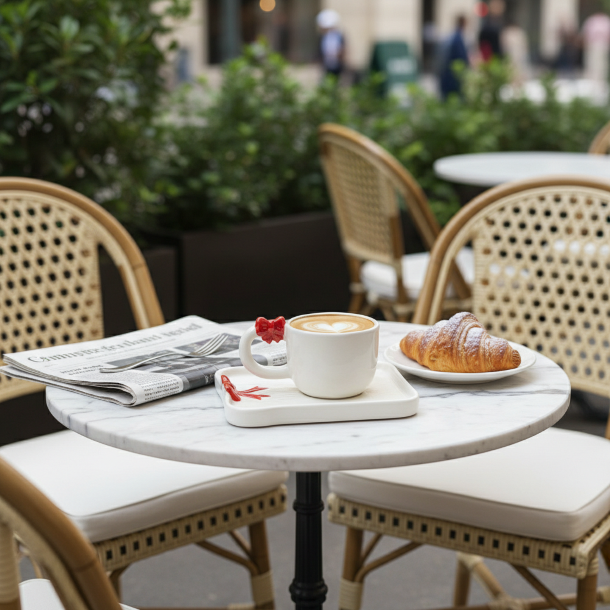 Mug & Sous-Tasse Nœud Rouge – Mug Cute & Idée Cadeau Tunisie