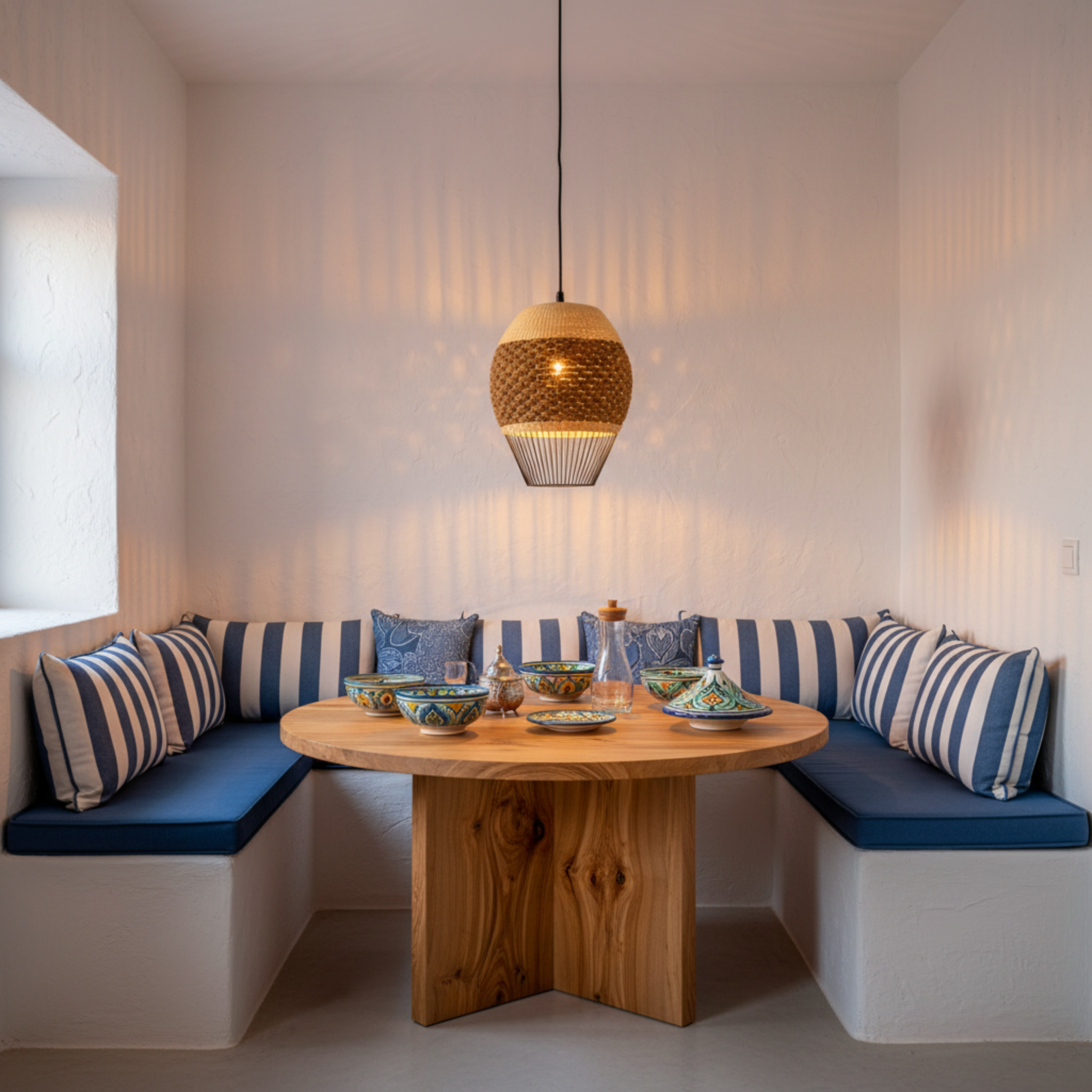 Suspension "Nomade Lumineux" | Fibres Végétales & Métal | Tunisie