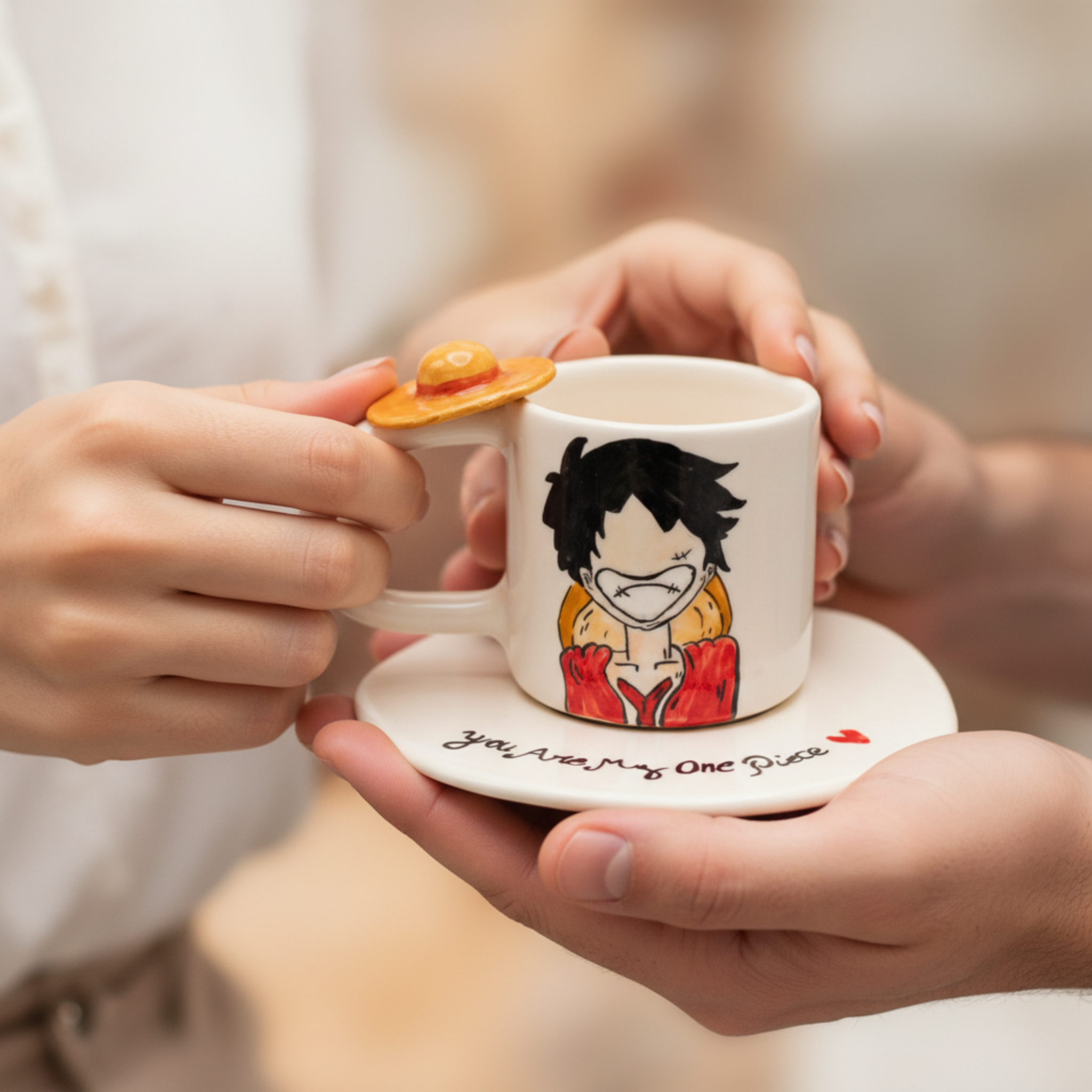 Tasse Luffy "You are my One Piece" — Mug Céramique & Cadeau Tunisie
