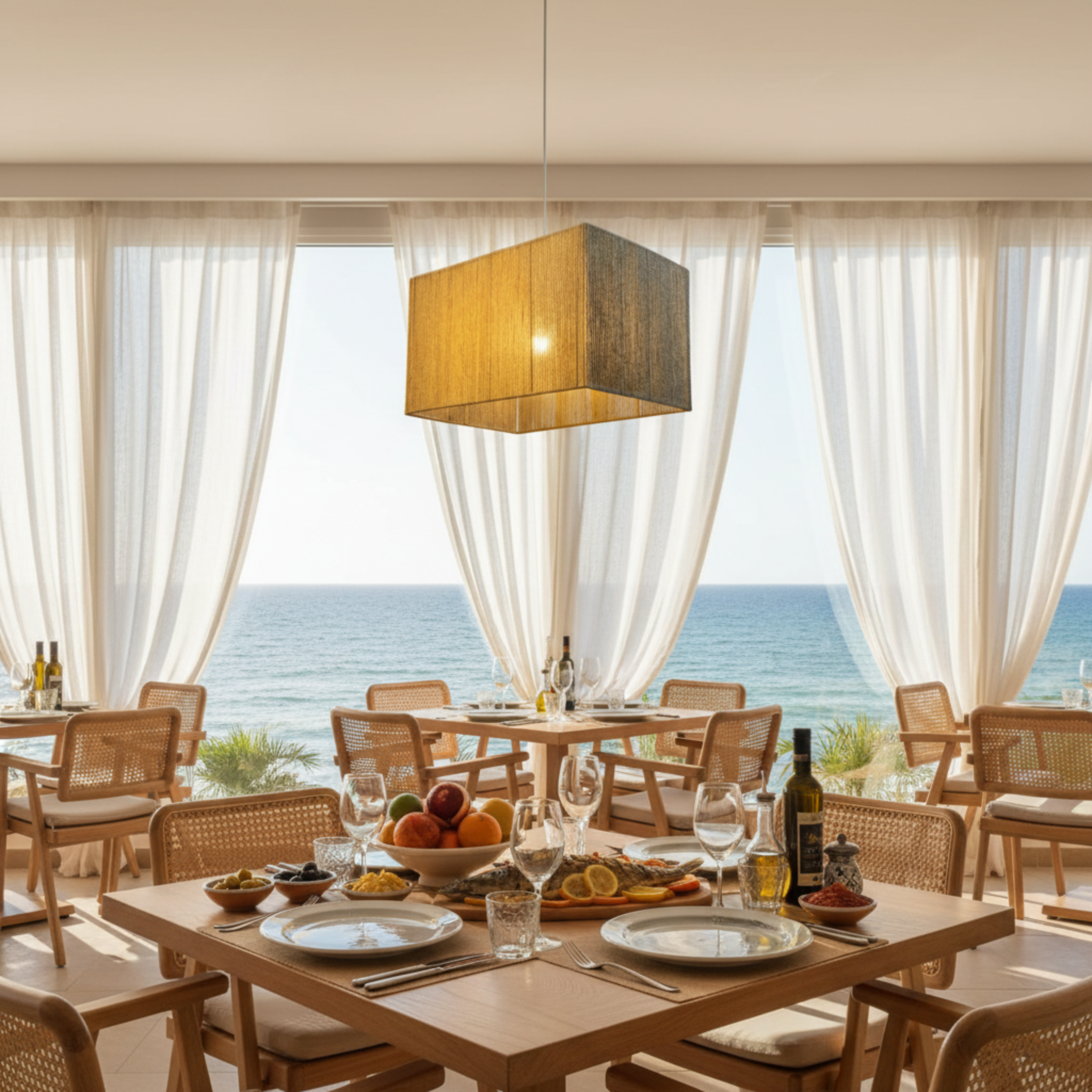 Suspension Rectangulaire "Tressage Nature" | Jute | Tunisie