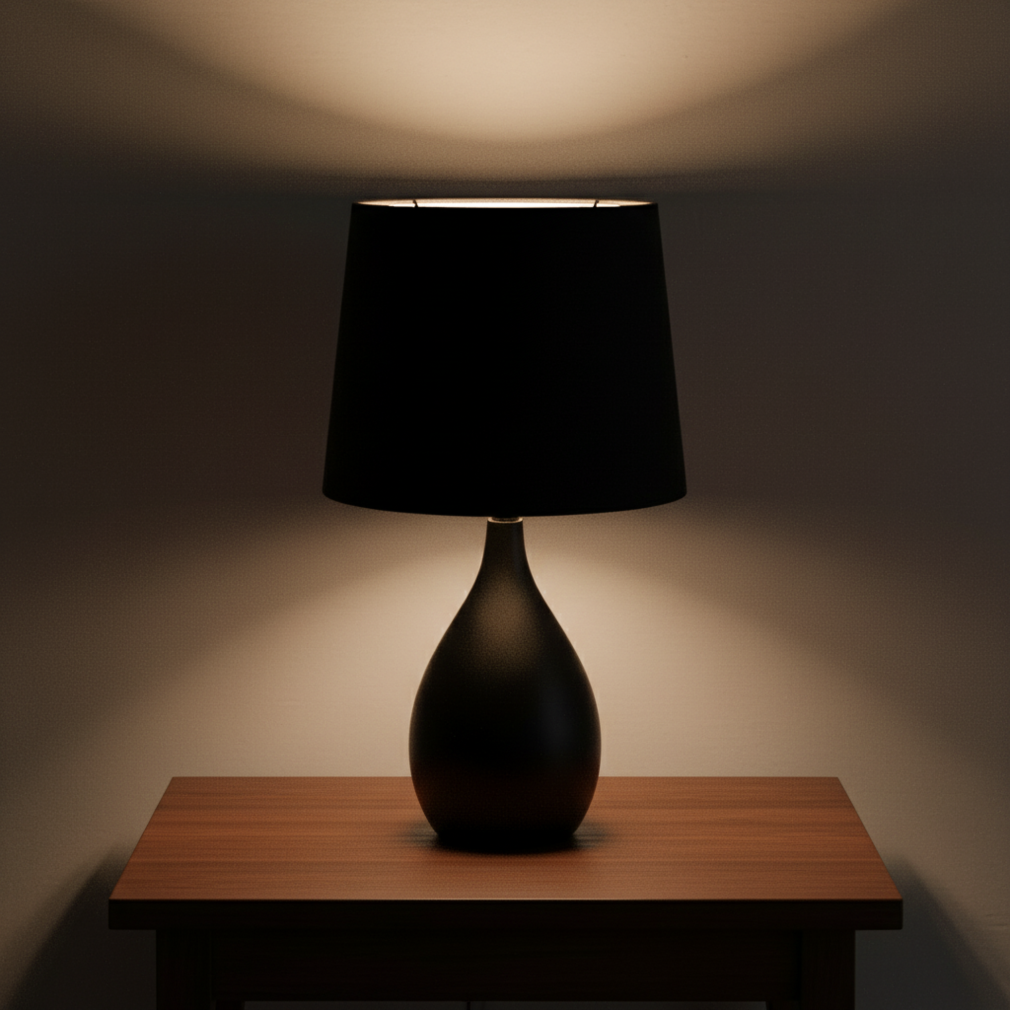 Lampe de Table Noire Mate Design Goutte | Fiolla Home Tunisie