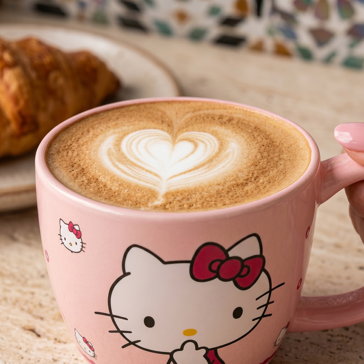 Mug Chat Rose Tunisie | Tasse Café Céramique Kawaii | Fiolla Home