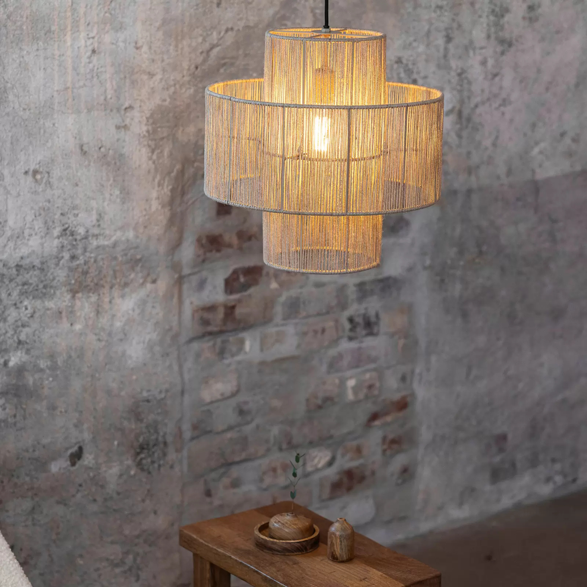 Suspension Vetra en Jute | Luminaire Bohème Chic | Fiolla Home