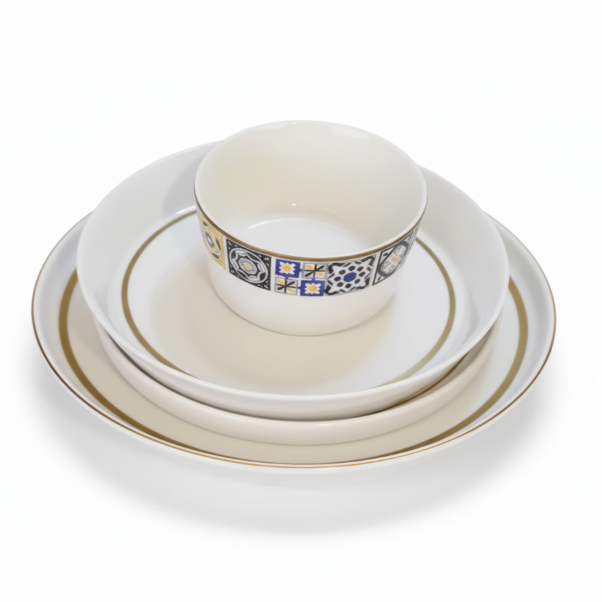 Service Vaisselle Porcelaine 32 Pièces avec Soupière | Fiolla Home Tunisie