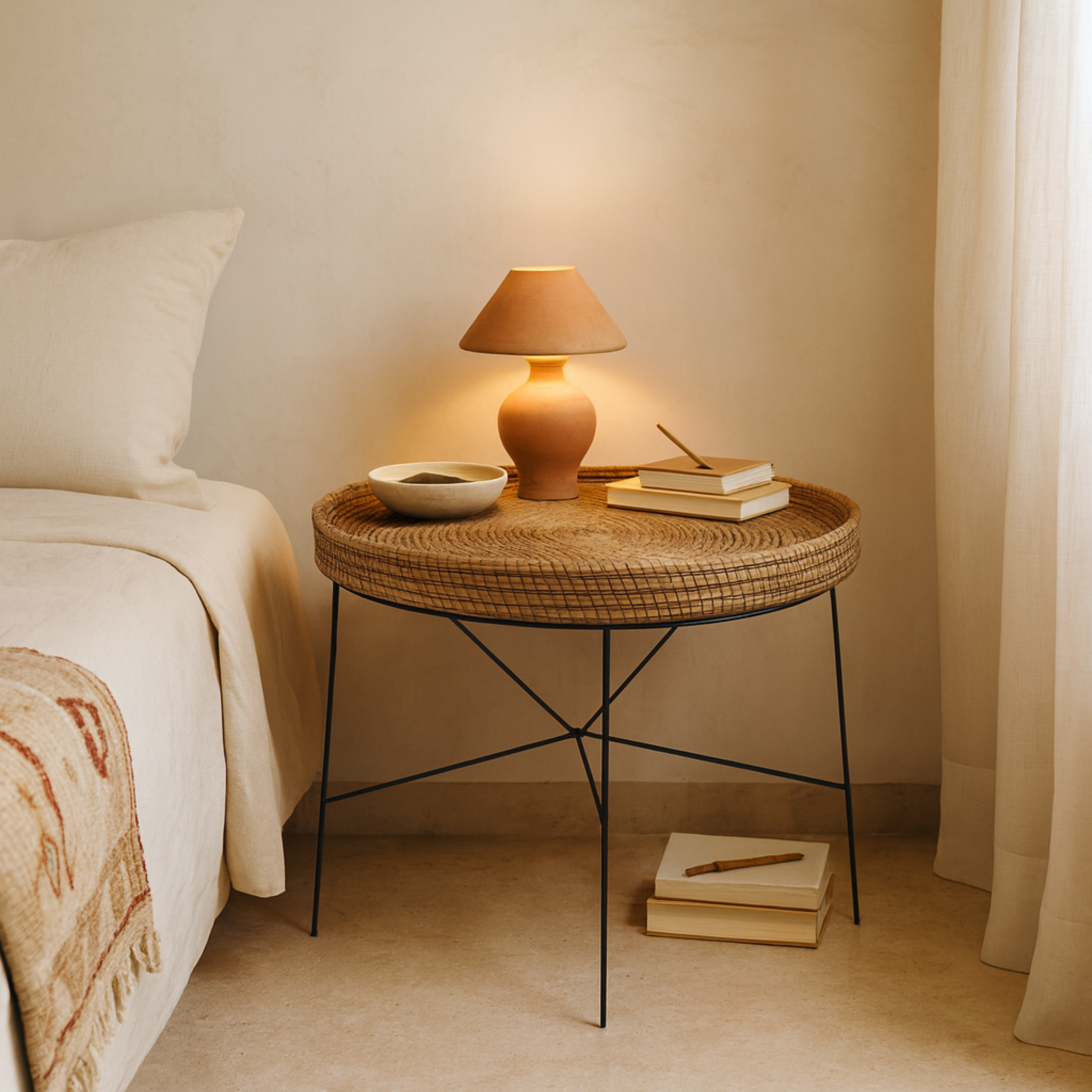 Table en Halfa Naturelle | Artisanat Tunisien | Fiolla Home
