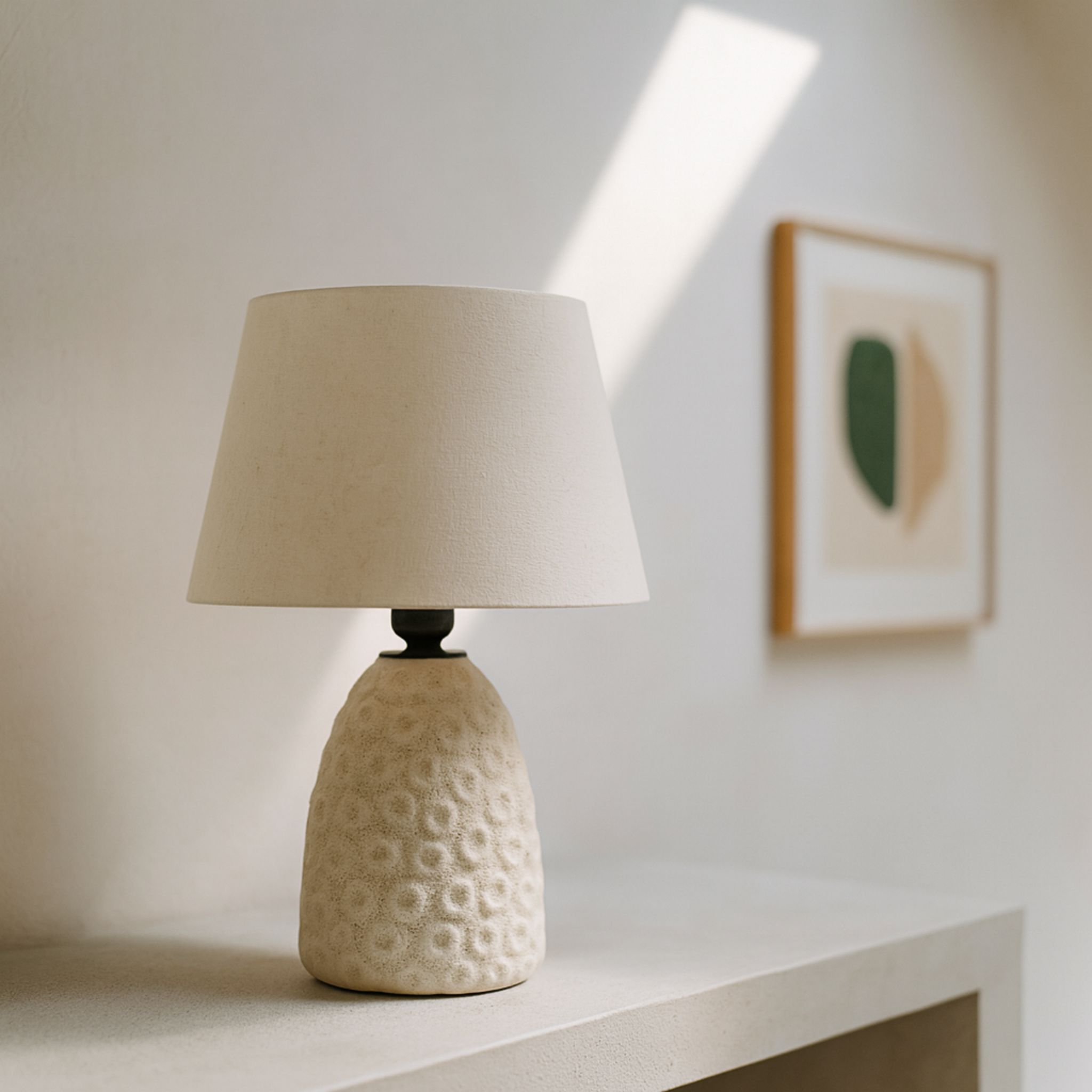 Veilleuse LED | Luminaire céramique texturée | Fiolla Home