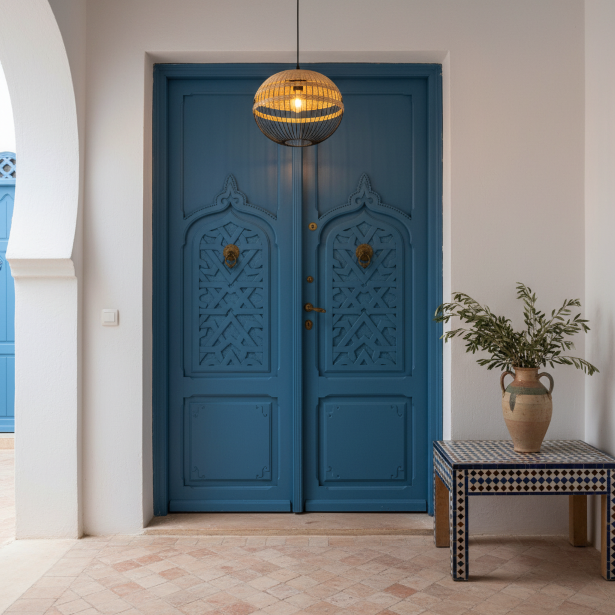 Suspension Sphérique Fibres Végétales & Métal | Design Bohème Chic | Tunisie