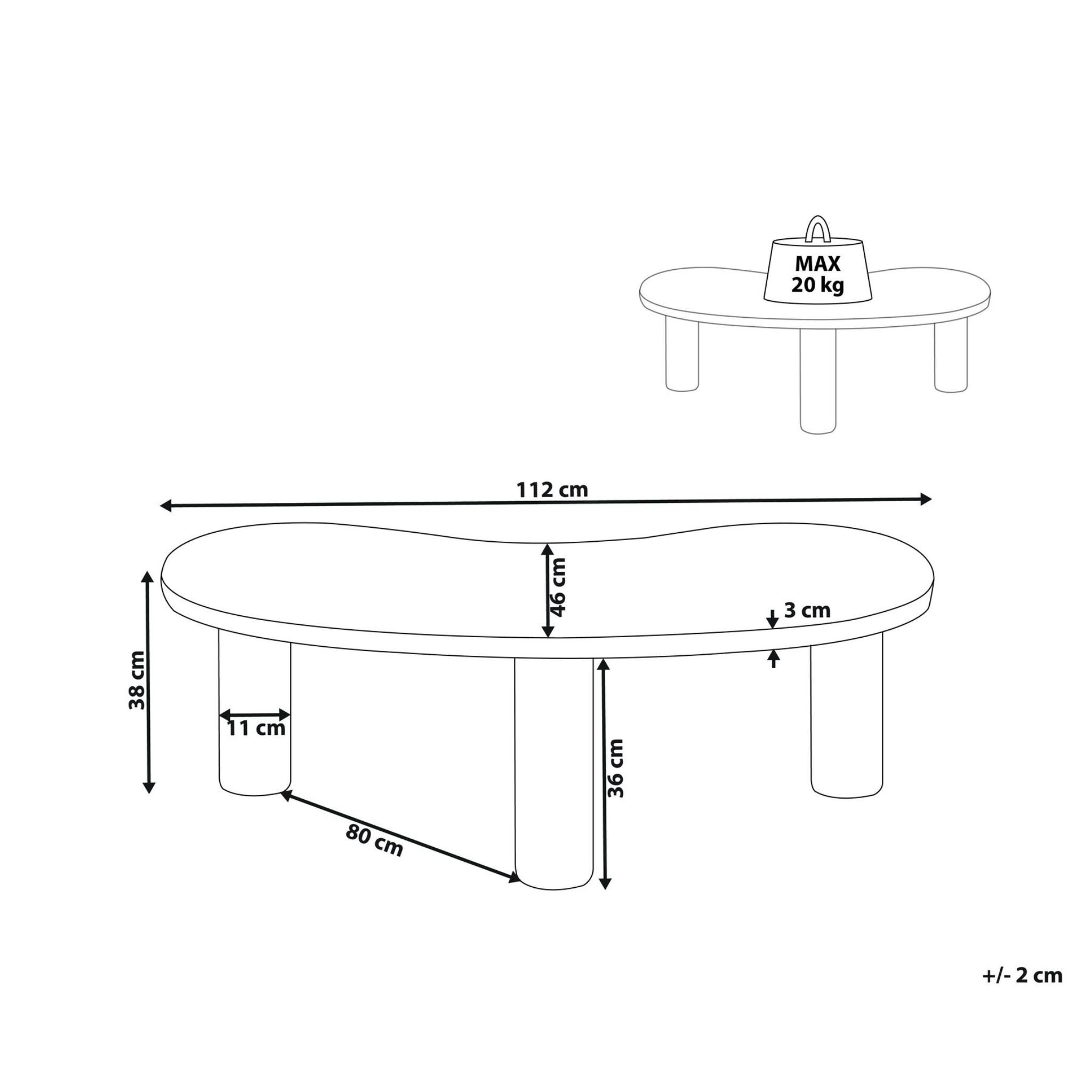 Table Basse Organique Blanche | Design Contemporain Unique | Fiolla Home