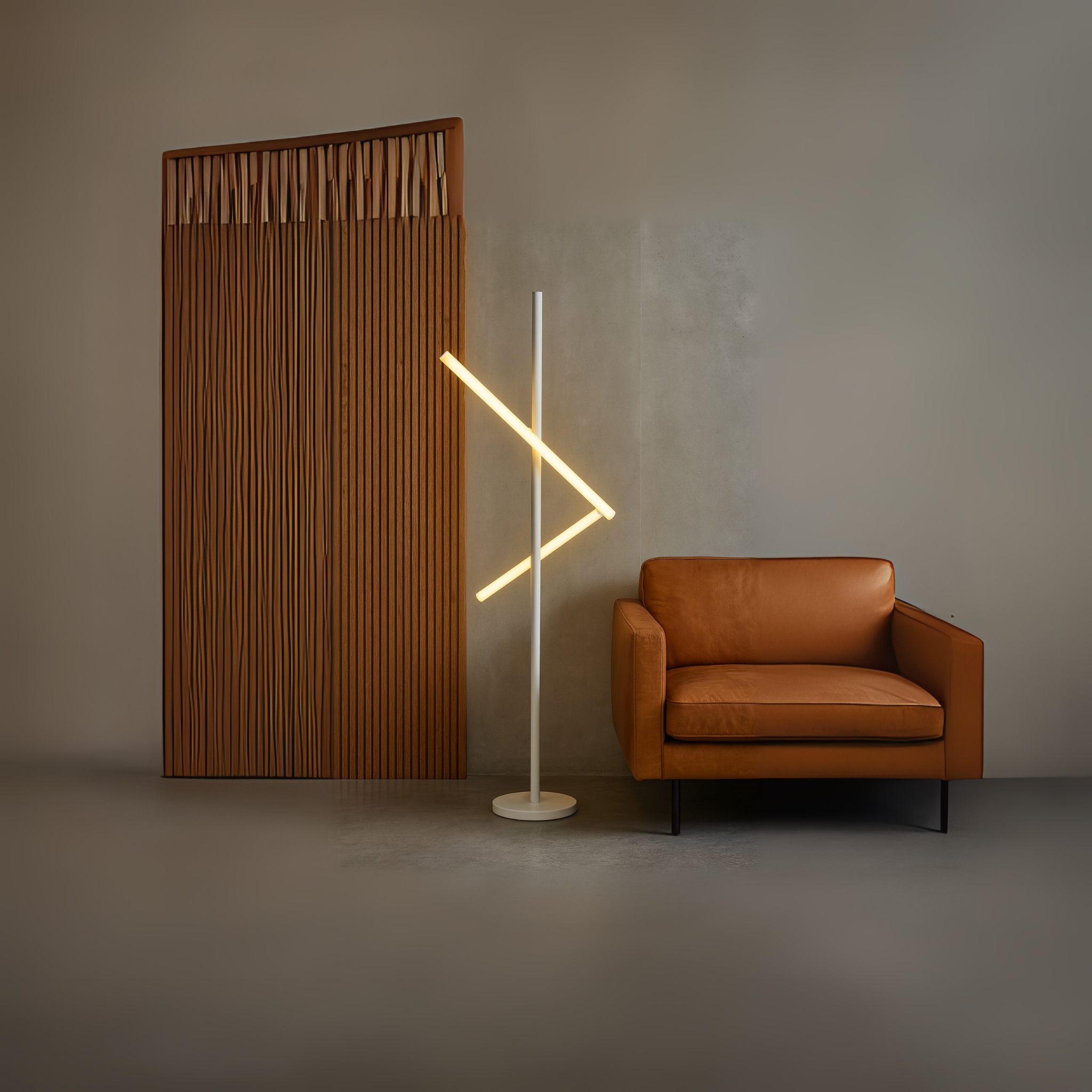 Lampadaire LED Minimaliste Blanc | Luminaire Moderne | Fiolla Home