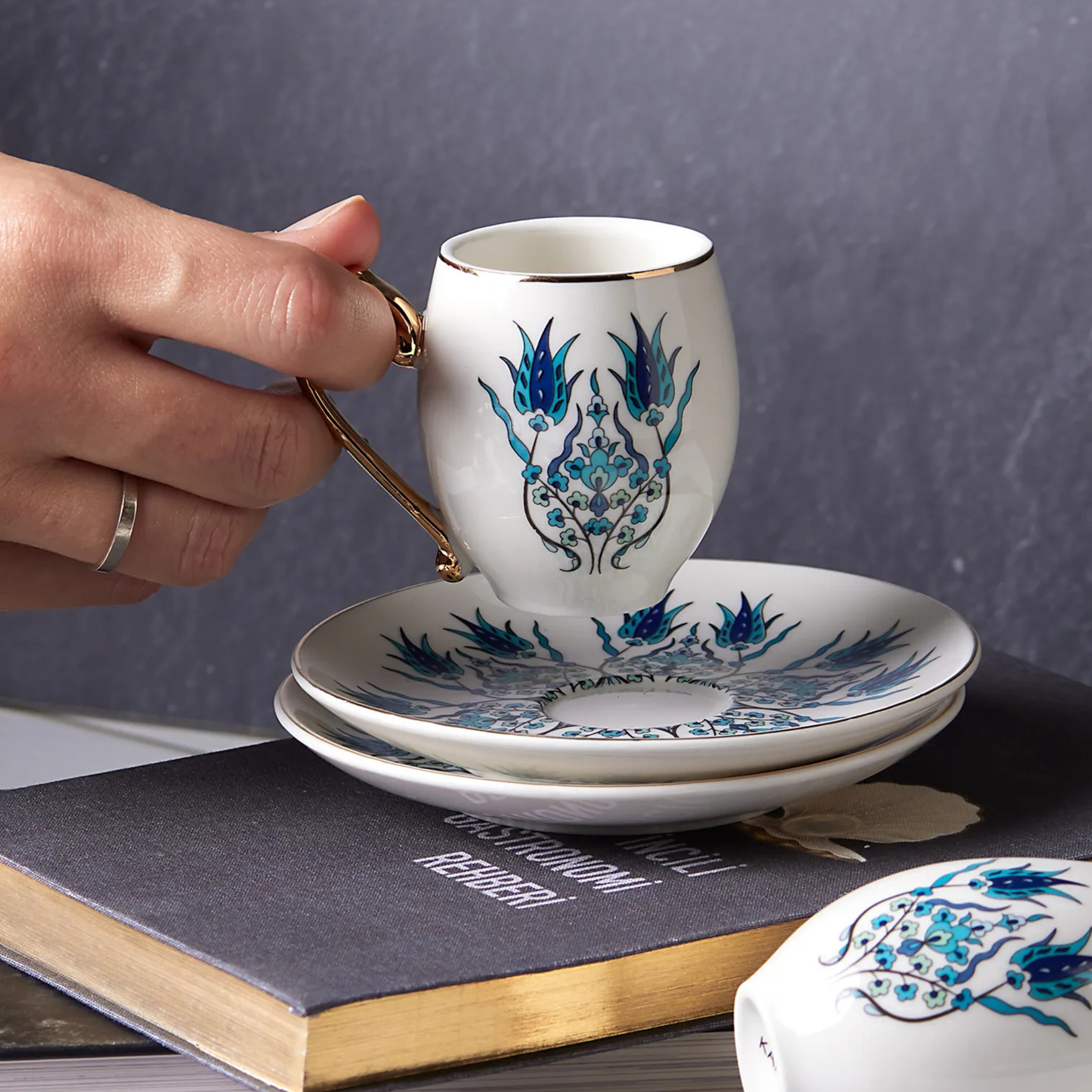 Service à Café Noir Ottoman | Élégance et Tradition | Fiolla Home