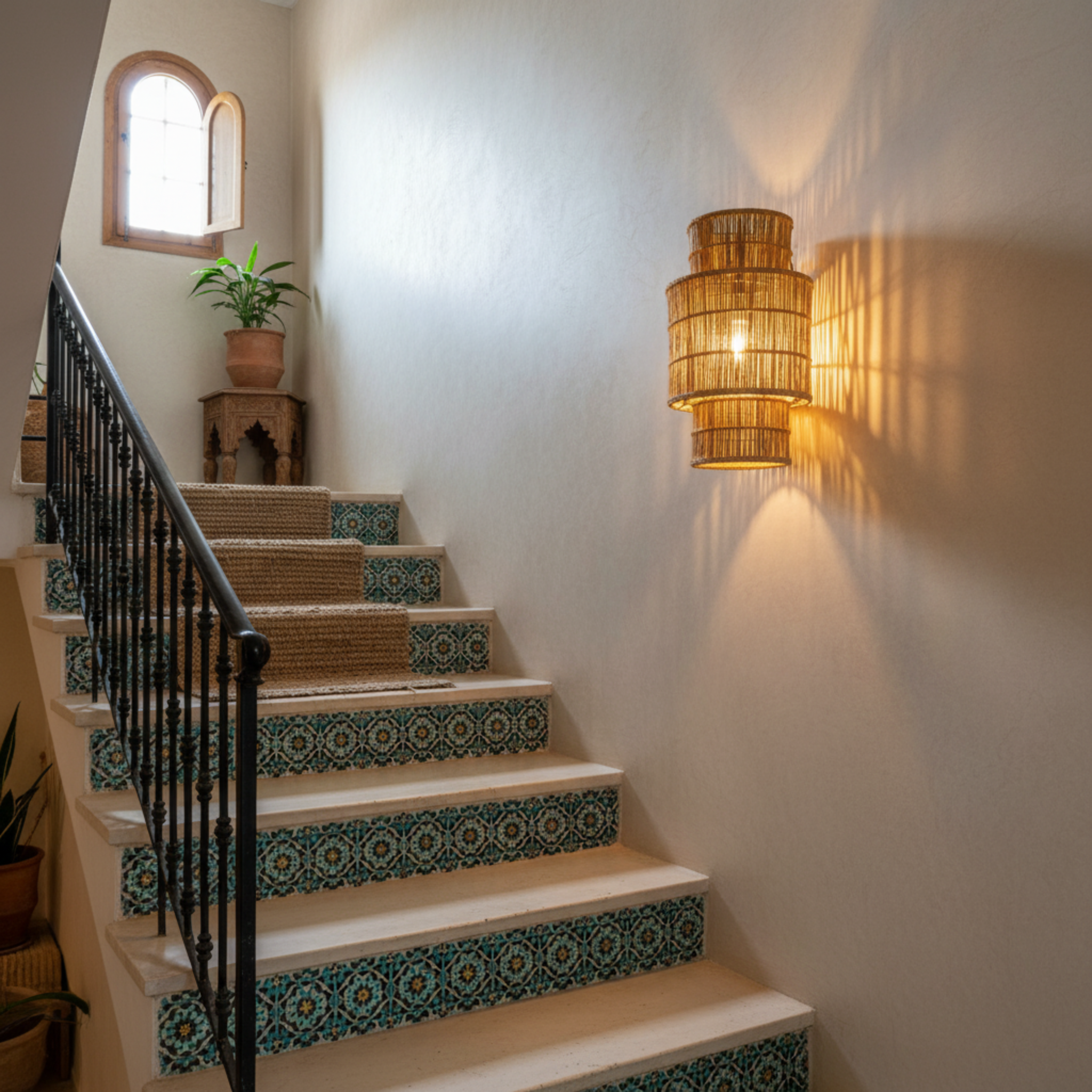 Applique Murale en Fibres de Palmier – Luminaire Bohème Tunisie