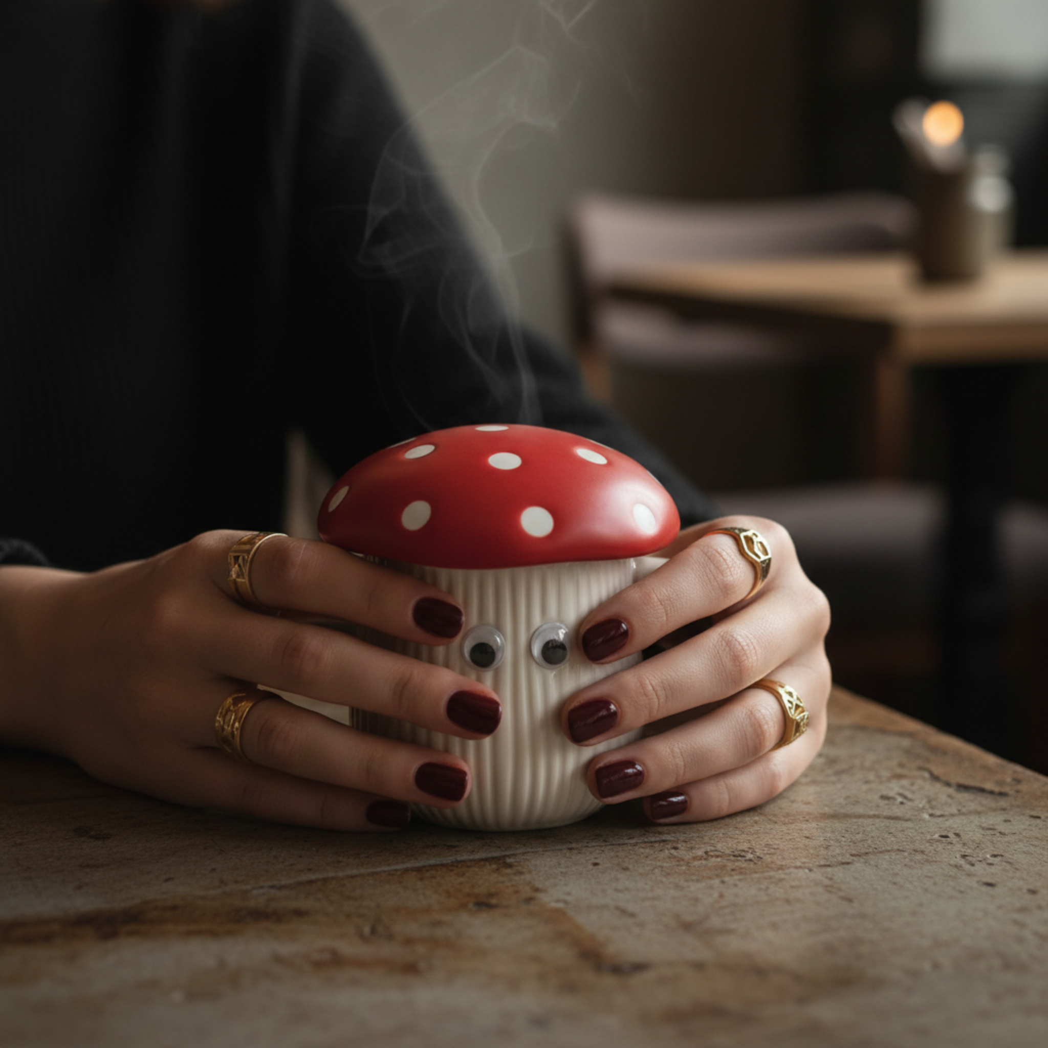 Mug Champignon en Céramique avec Couvercle – Design Kawaii & Original