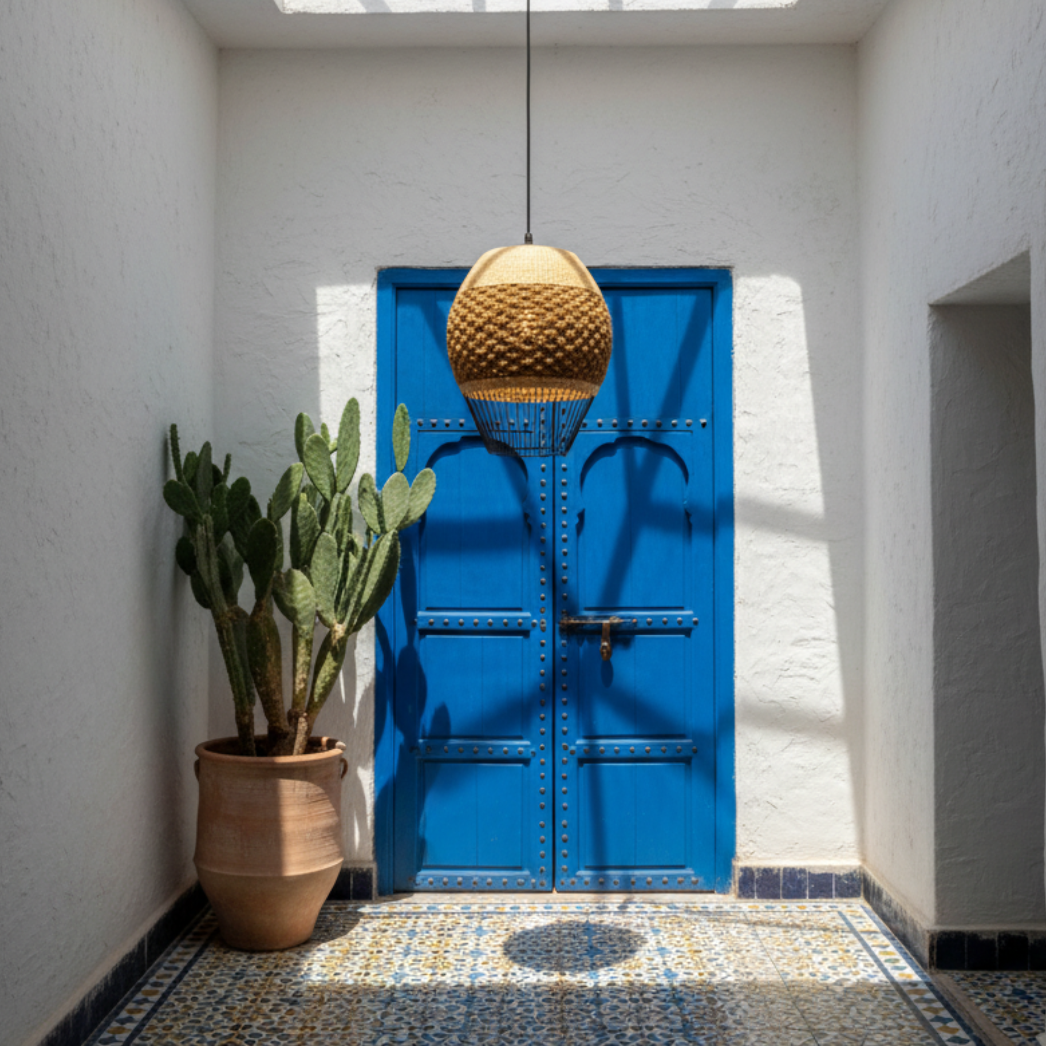 Suspension "Nomade Lumineux" | Fibres Végétales & Métal | Tunisie