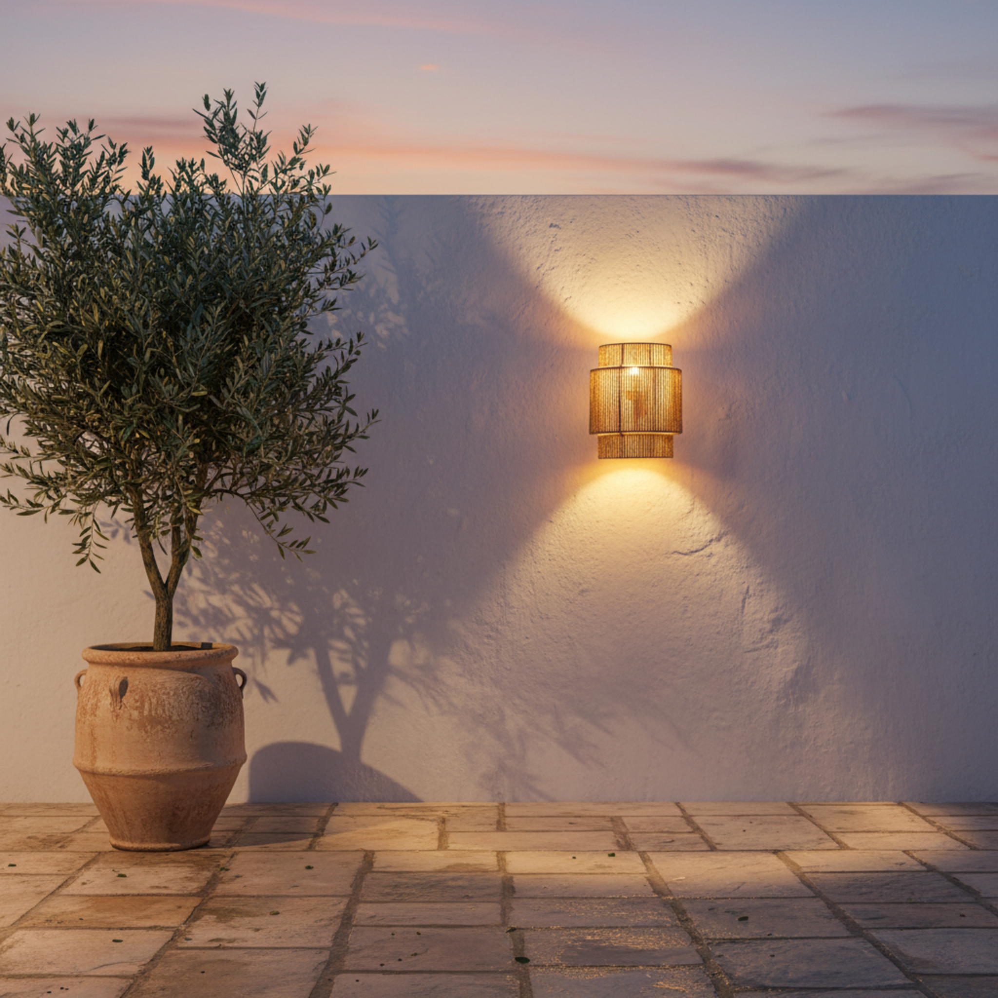 Applique Murale "Kenza" en Jute Tressé – Luminaire Style Boho Naturel