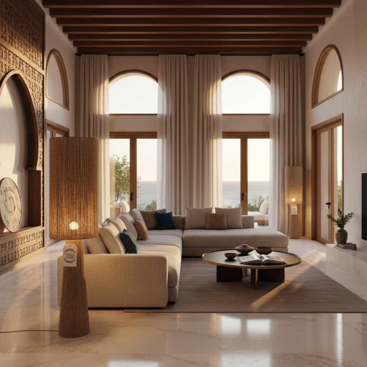 Lampadaire "OASIS" par Fiolla Home – Luminaire Artisanal Luxe Tunisie