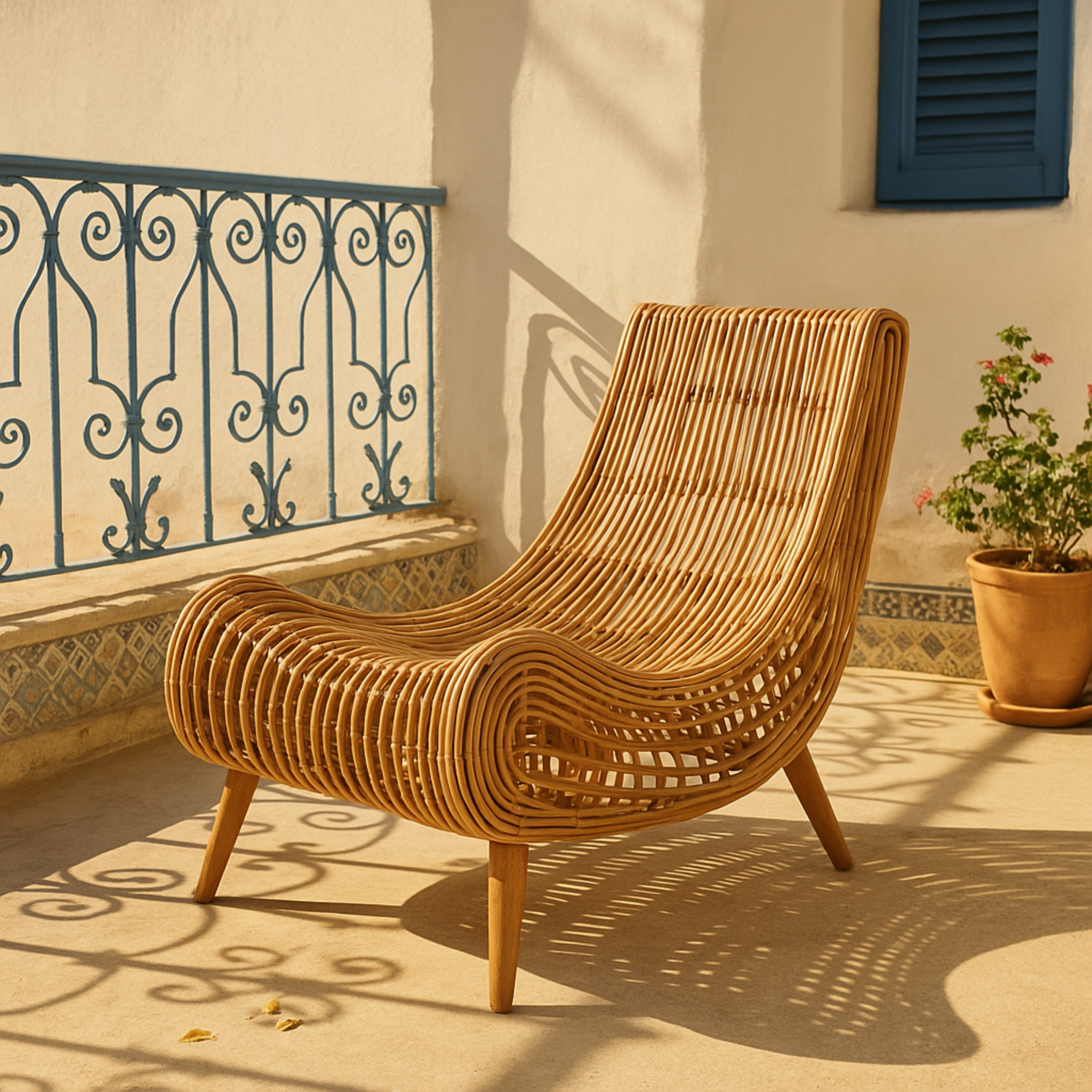 Chaise Longue en Rotin | Mobilier Tendance Tunisie | Fiolla Home