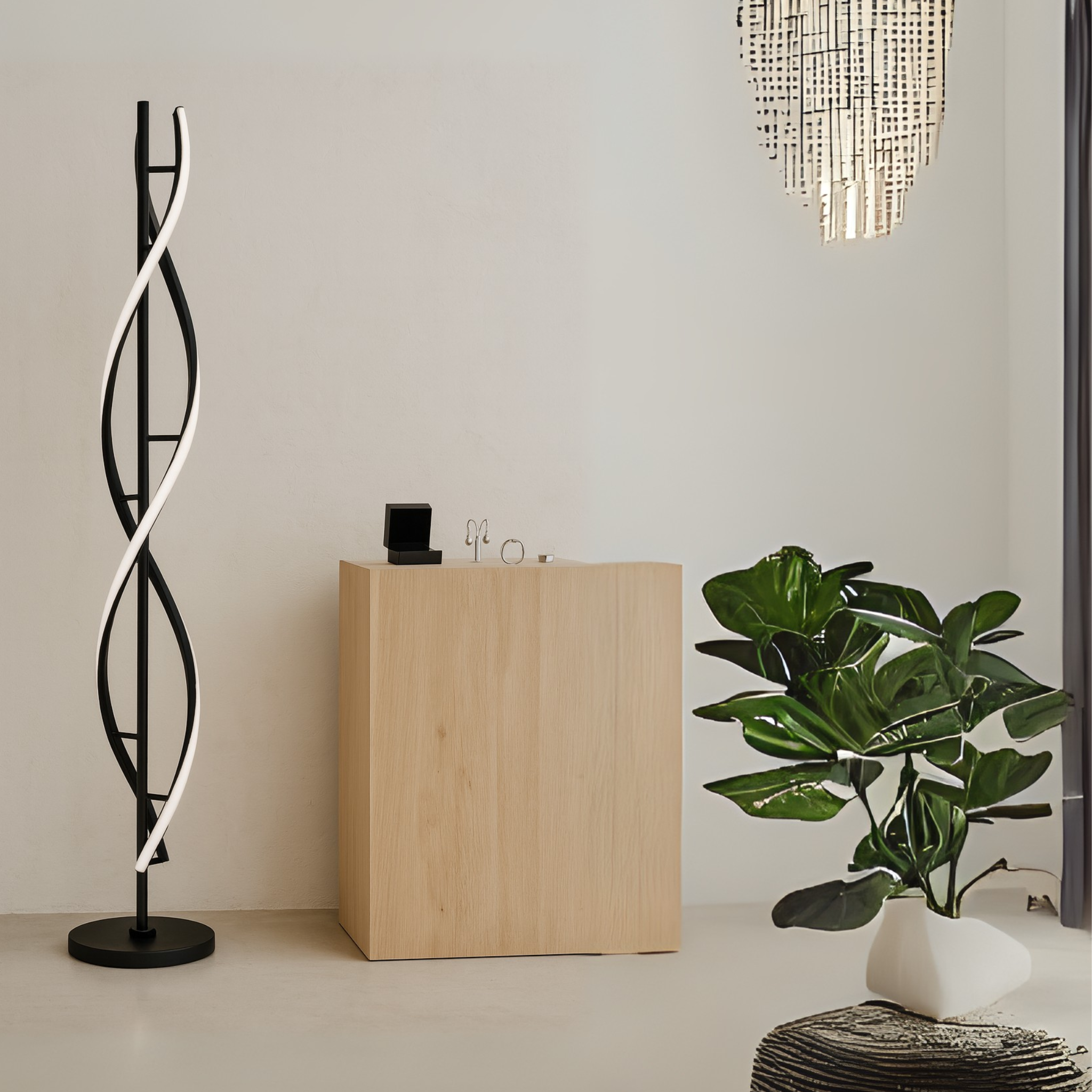 Lampadaire LED Spirale Moderne Tunisie | Fiolla Home