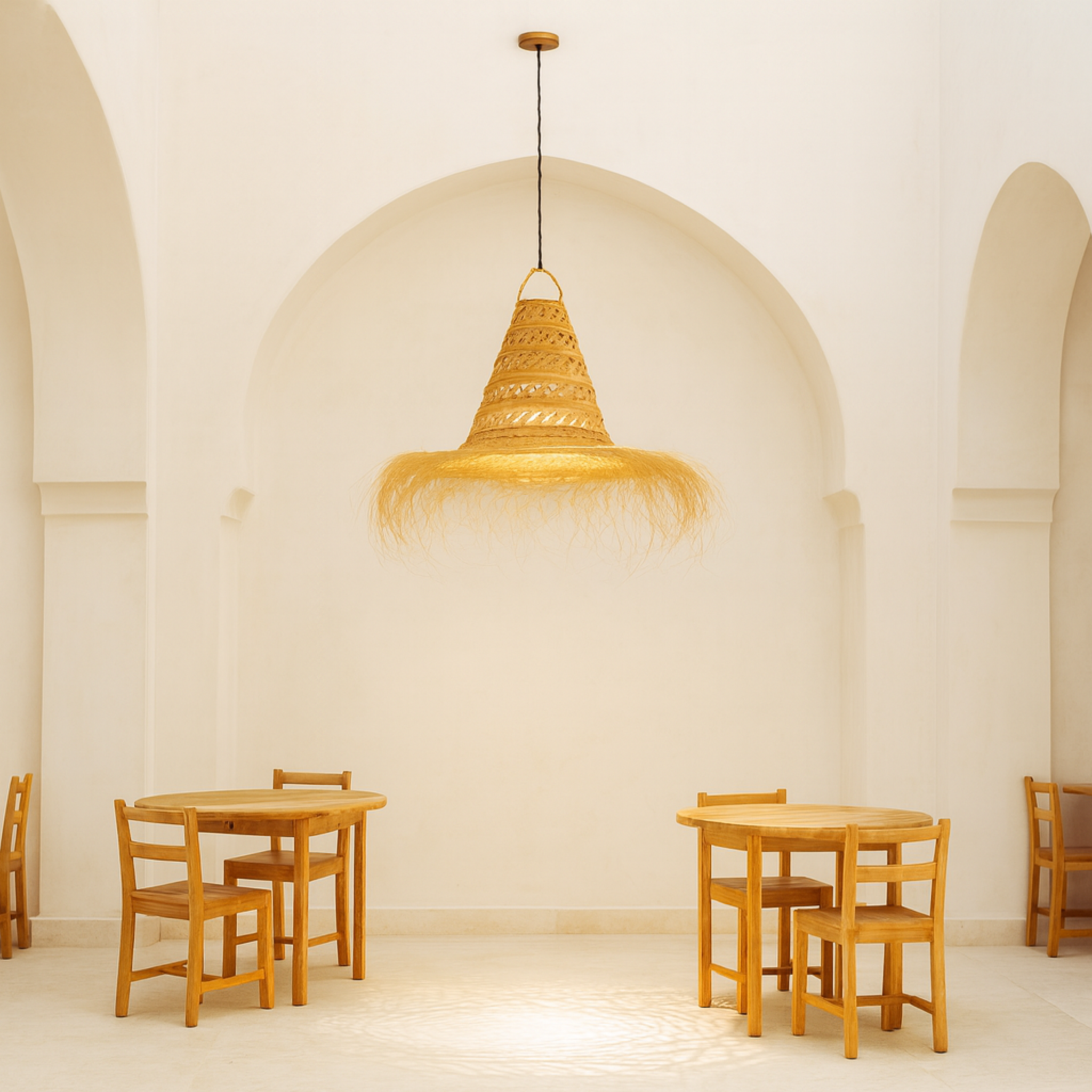 Suspension Halfa Tunisie | Luminaire artisanal bohème | Fiolla Home