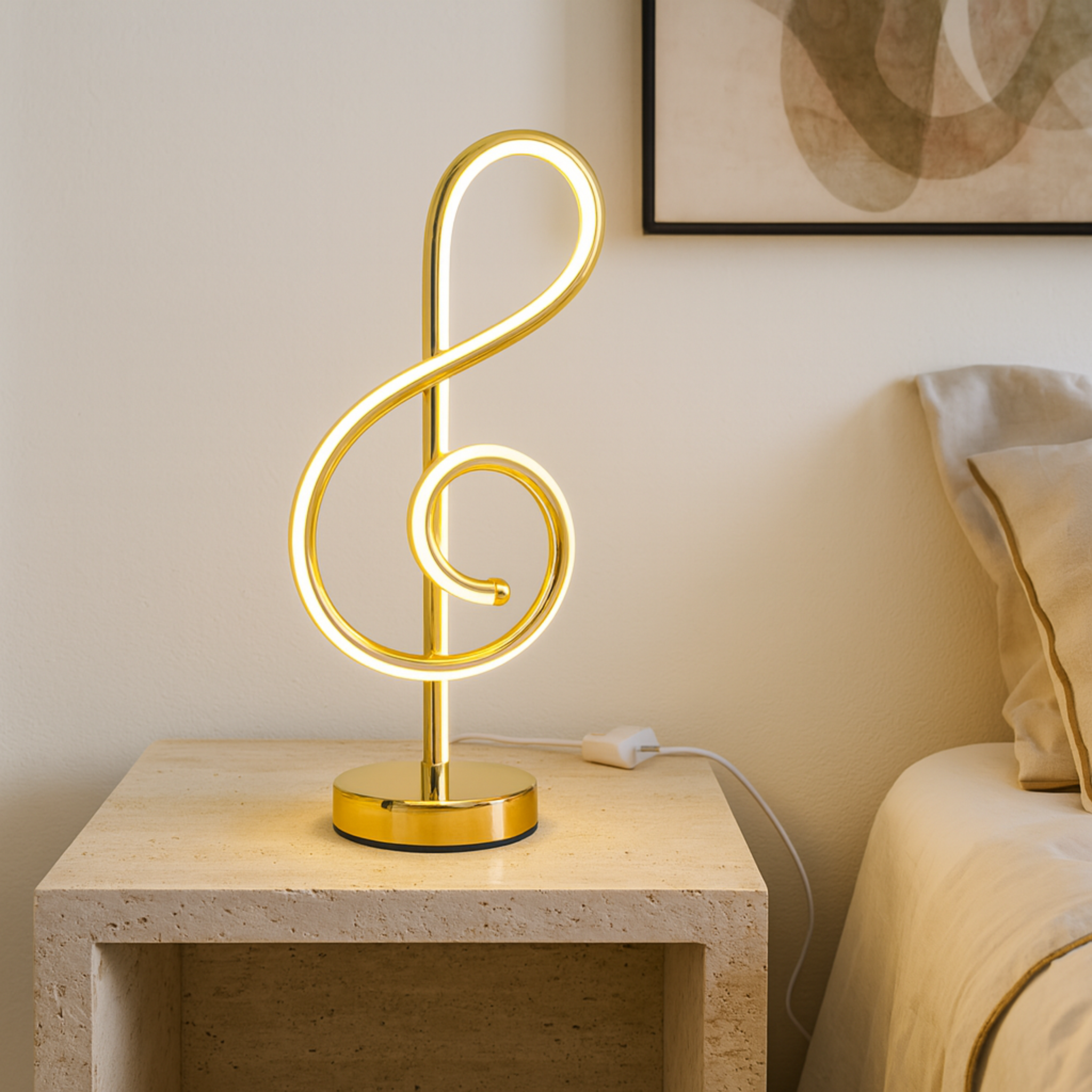 Veilleuse LED Tunisie Clé de Sol | Lampe de Chevet | Fiolla Home