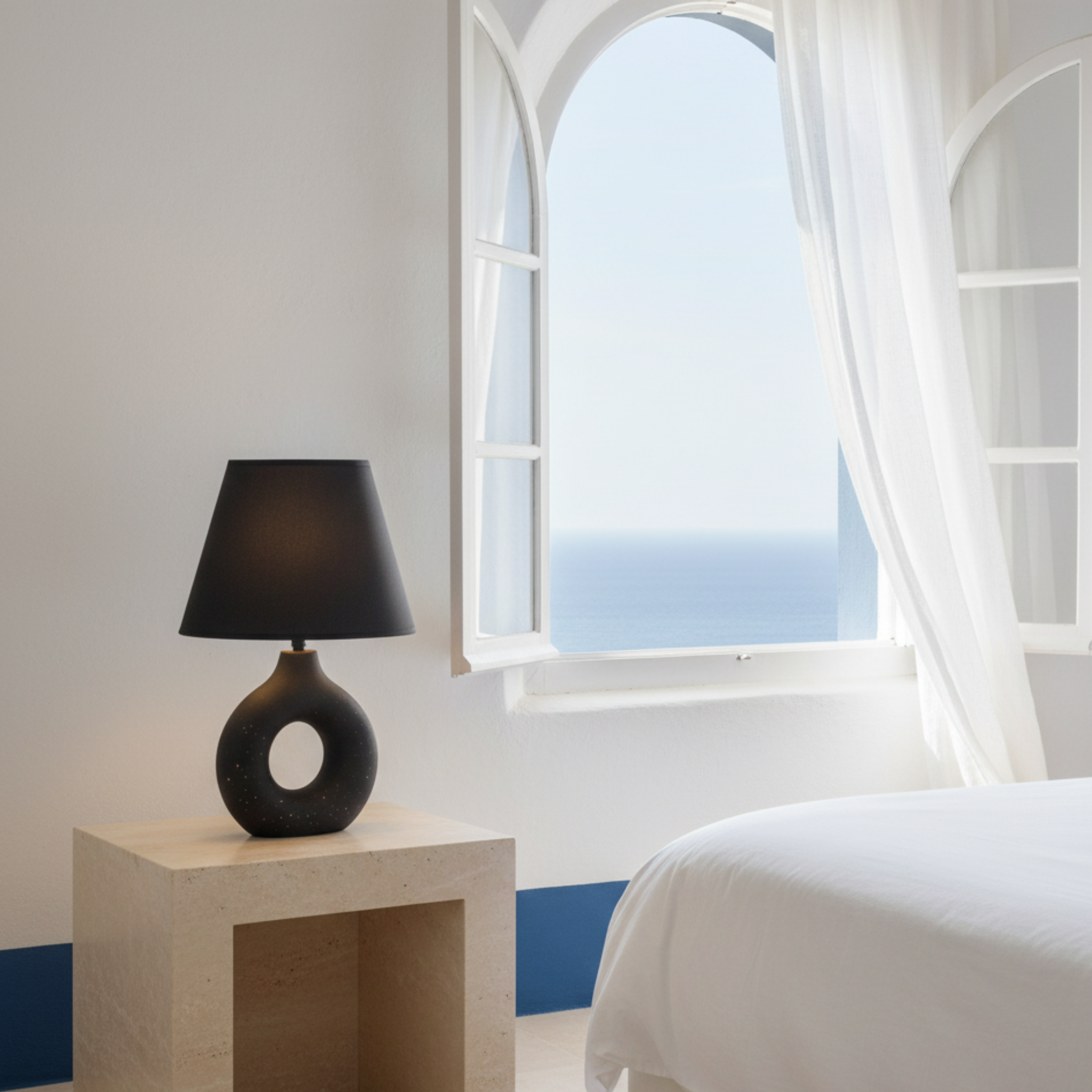 Veilleuse Anneau Noire Tunisie | Design Contemporain | Fiolla Home