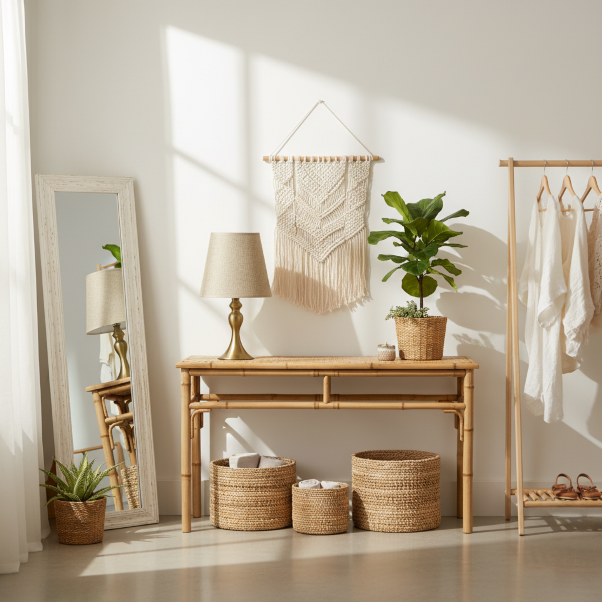 Lampe de Table Dorée avec Abat-Jour Tissu – Style Naturel Chic