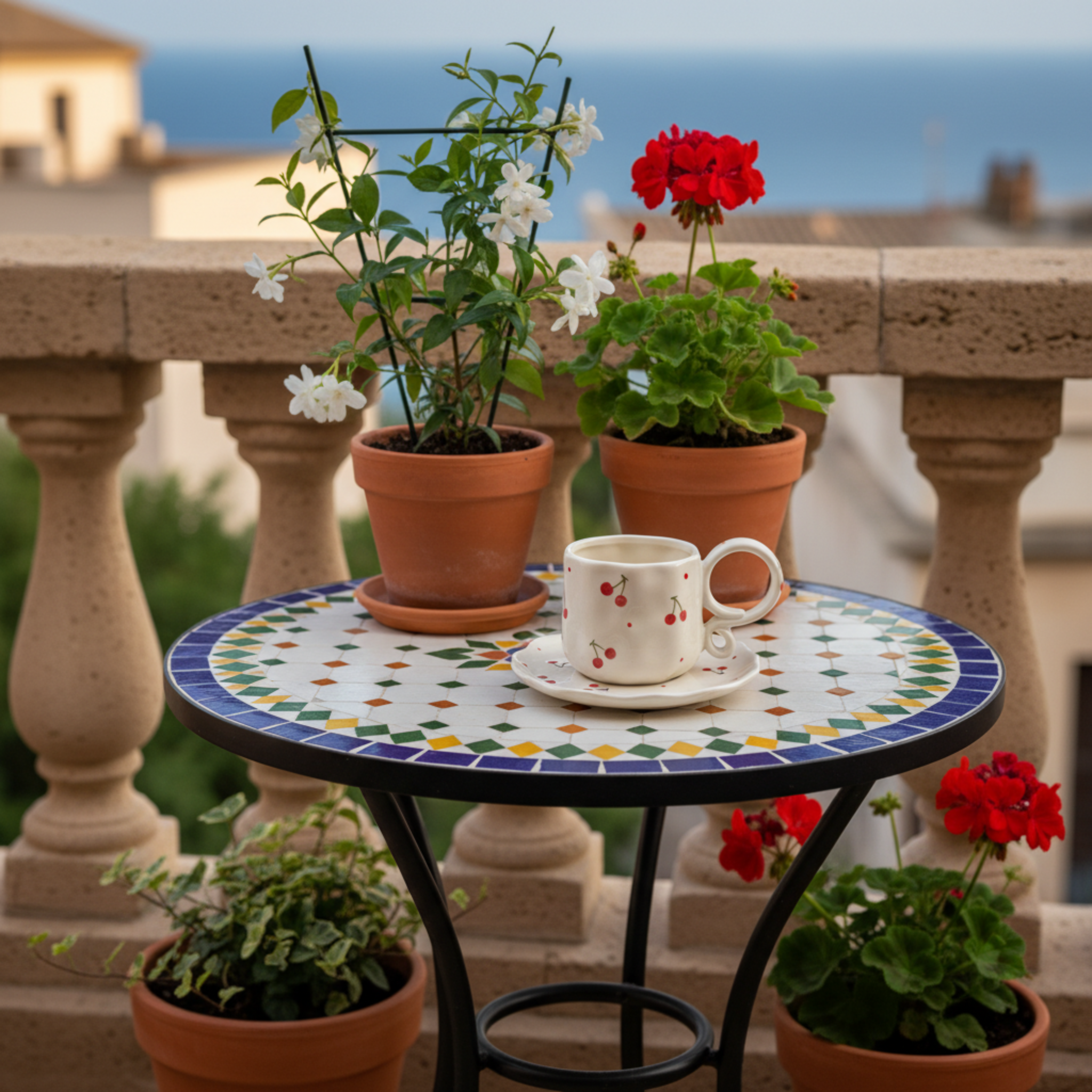 Set Tasse & Soucoupe Cerises en Céramique – Design Tendance & Artisanal