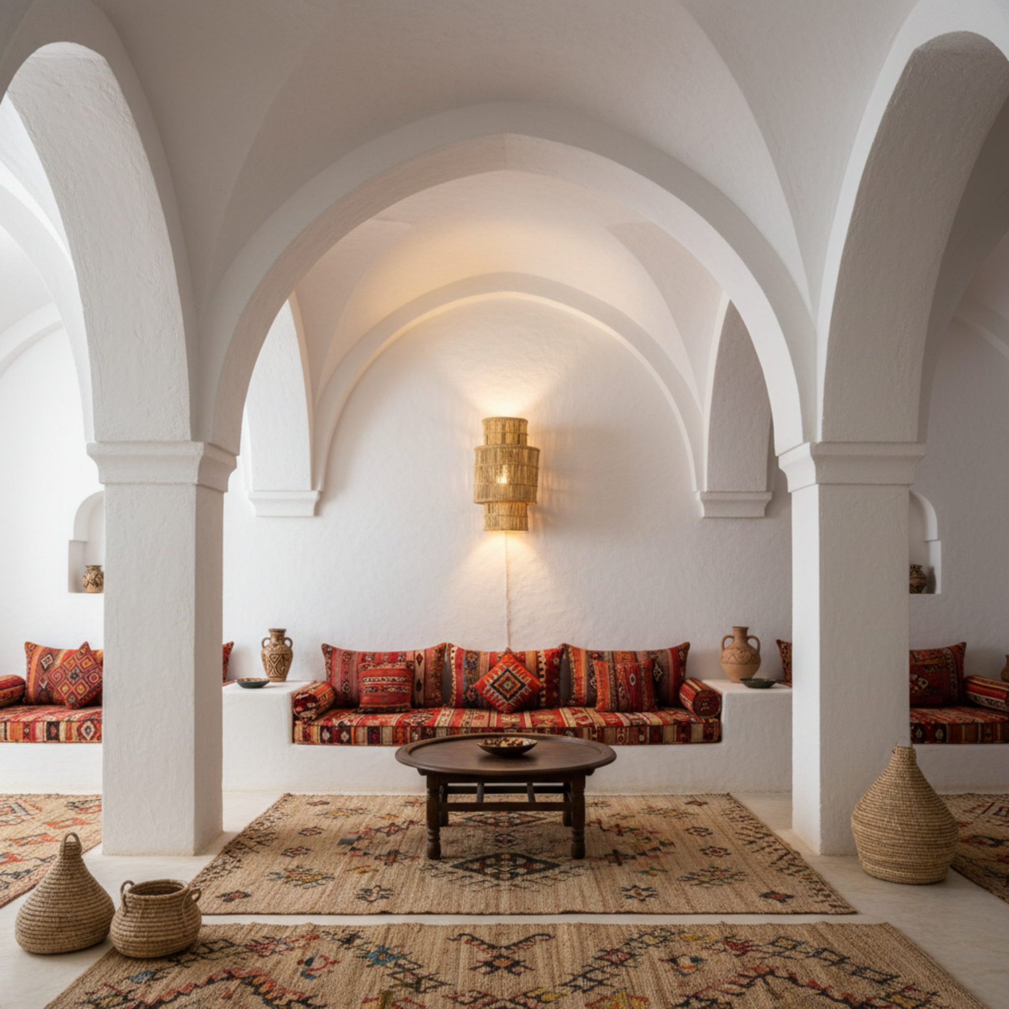 Applique Murale en Fibres de Palmier – Luminaire Bohème Tunisie