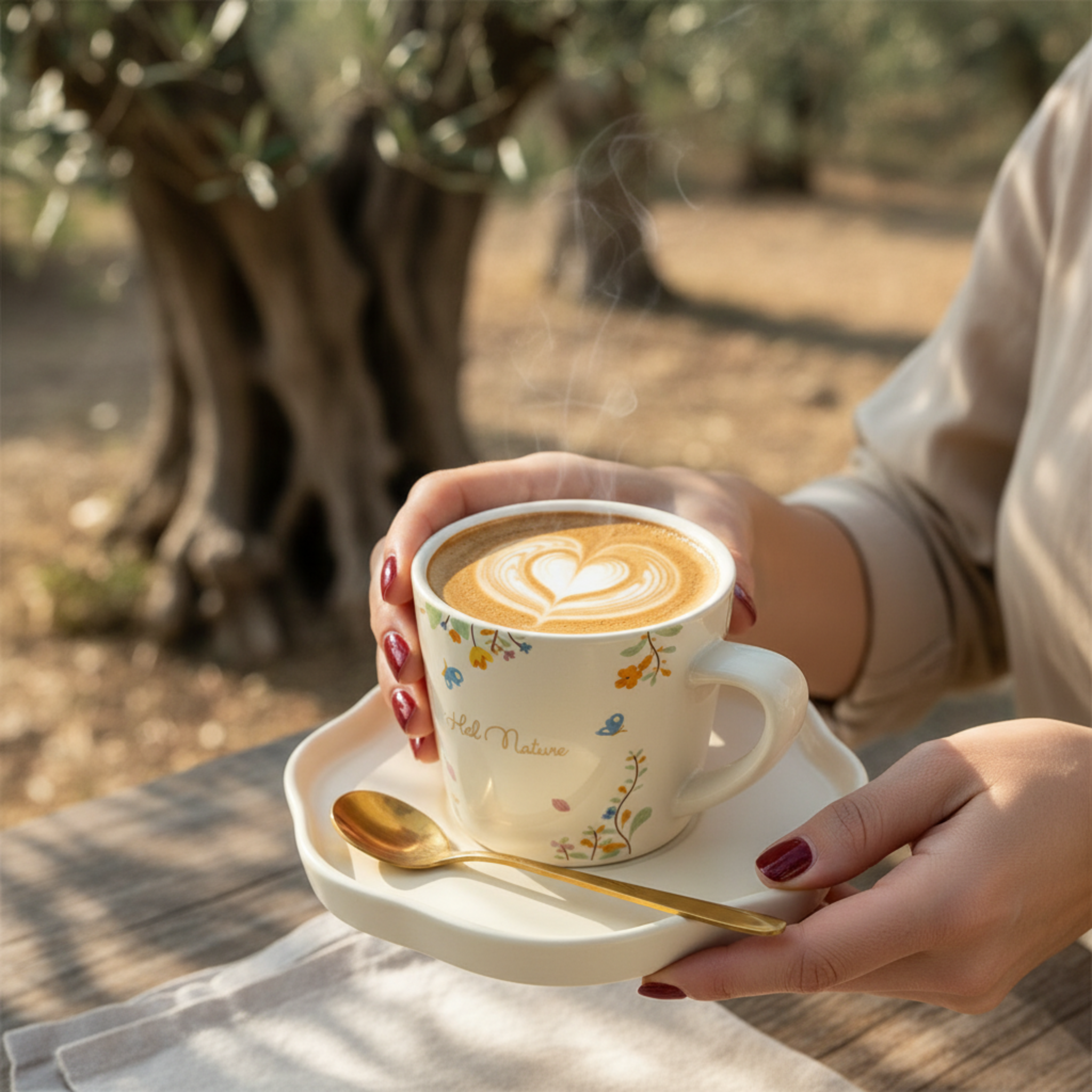 Mug Hello Nature : Ensemble Tasse & Soucoupe Florale - Art de la Table Tunisie
