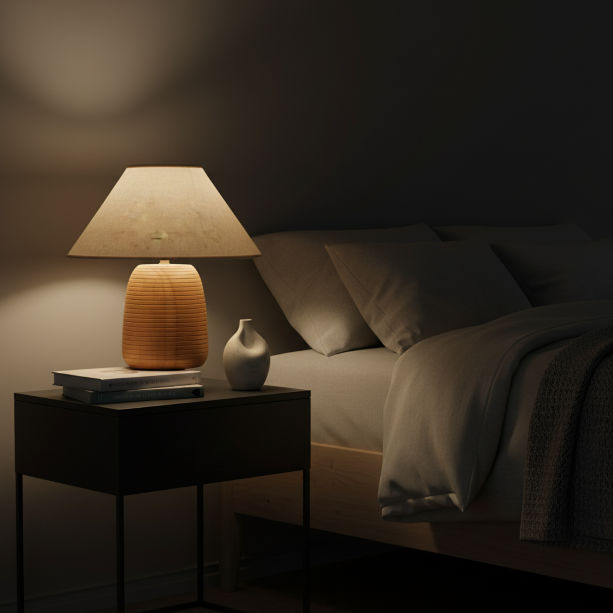 Lampe La Ruche – lampe de table bois handmade Tunisie