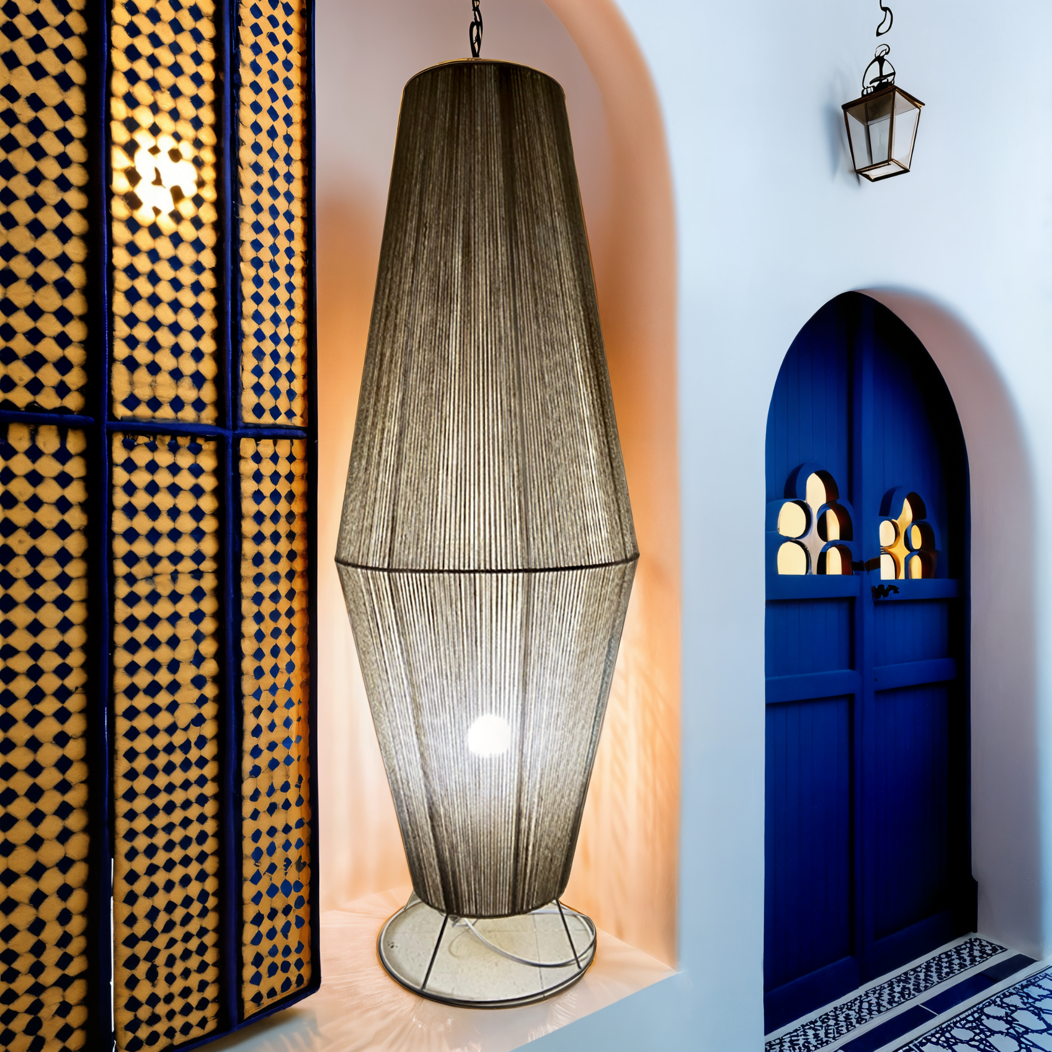 Lampadaire Handmade en Jute | Lumière Chaleureuse | Fiolla Home