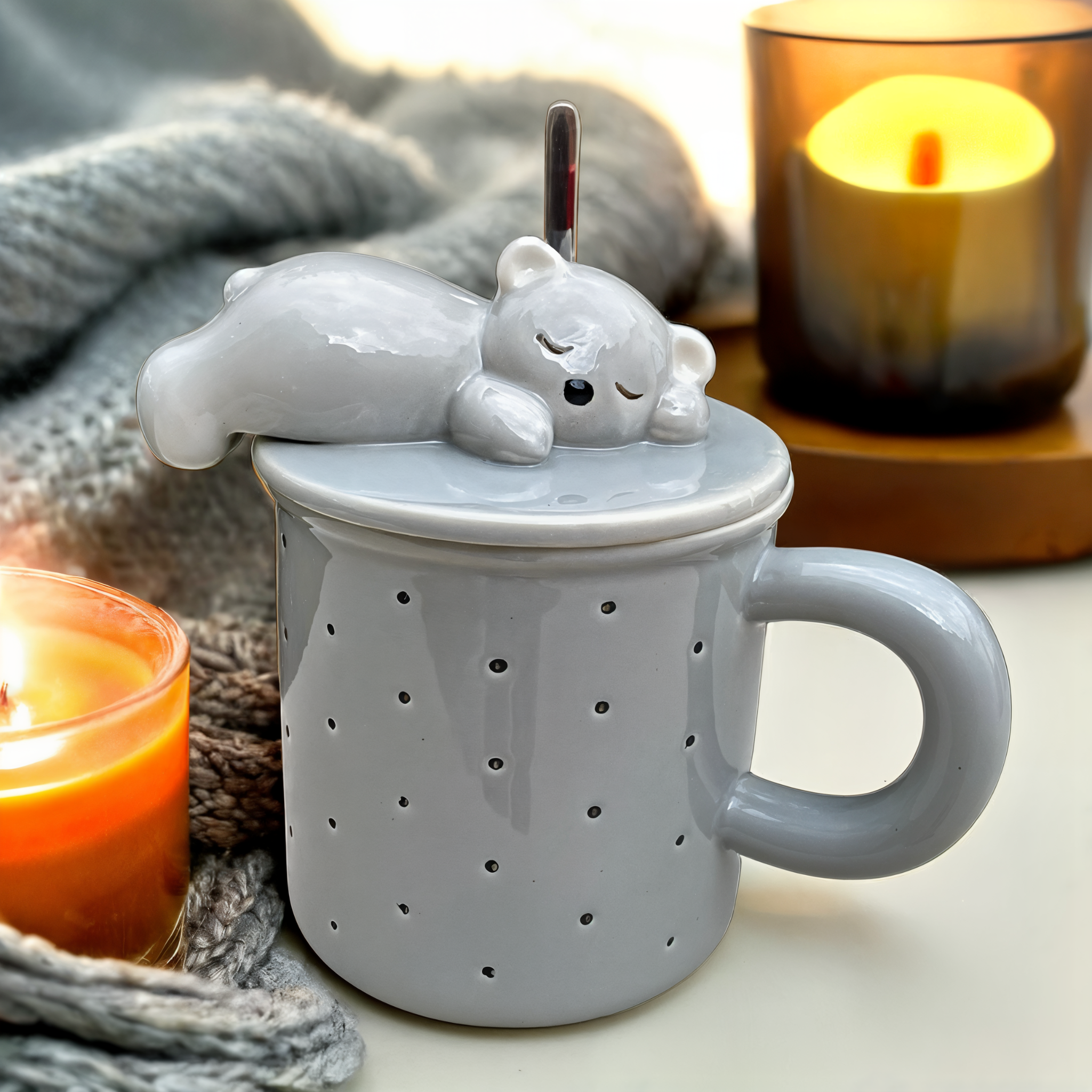 Mug Ours Endormi | Design Unique et Relaxant | Fiolla Home